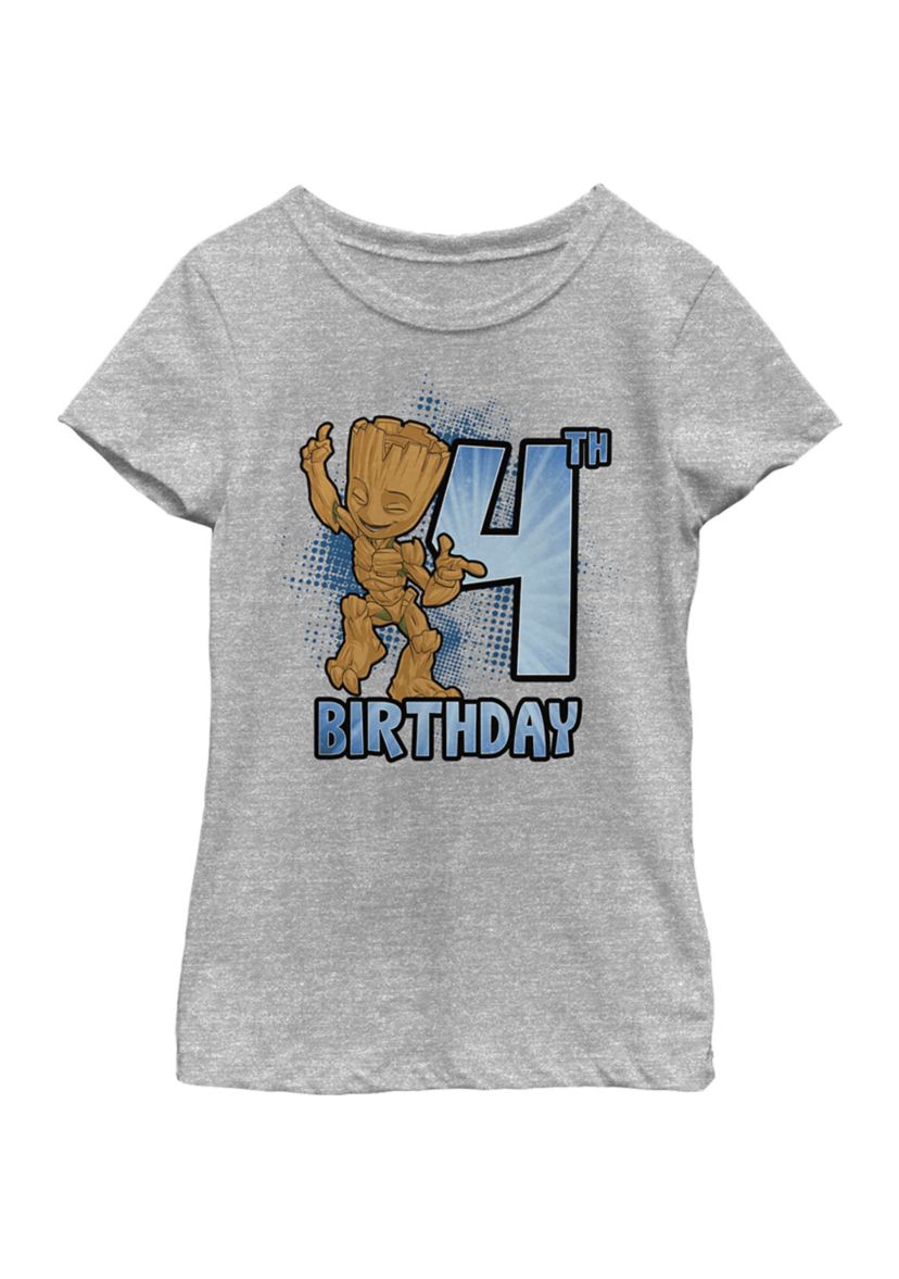 Girls 46x Marvel Groot 4th Bday Graphic Top