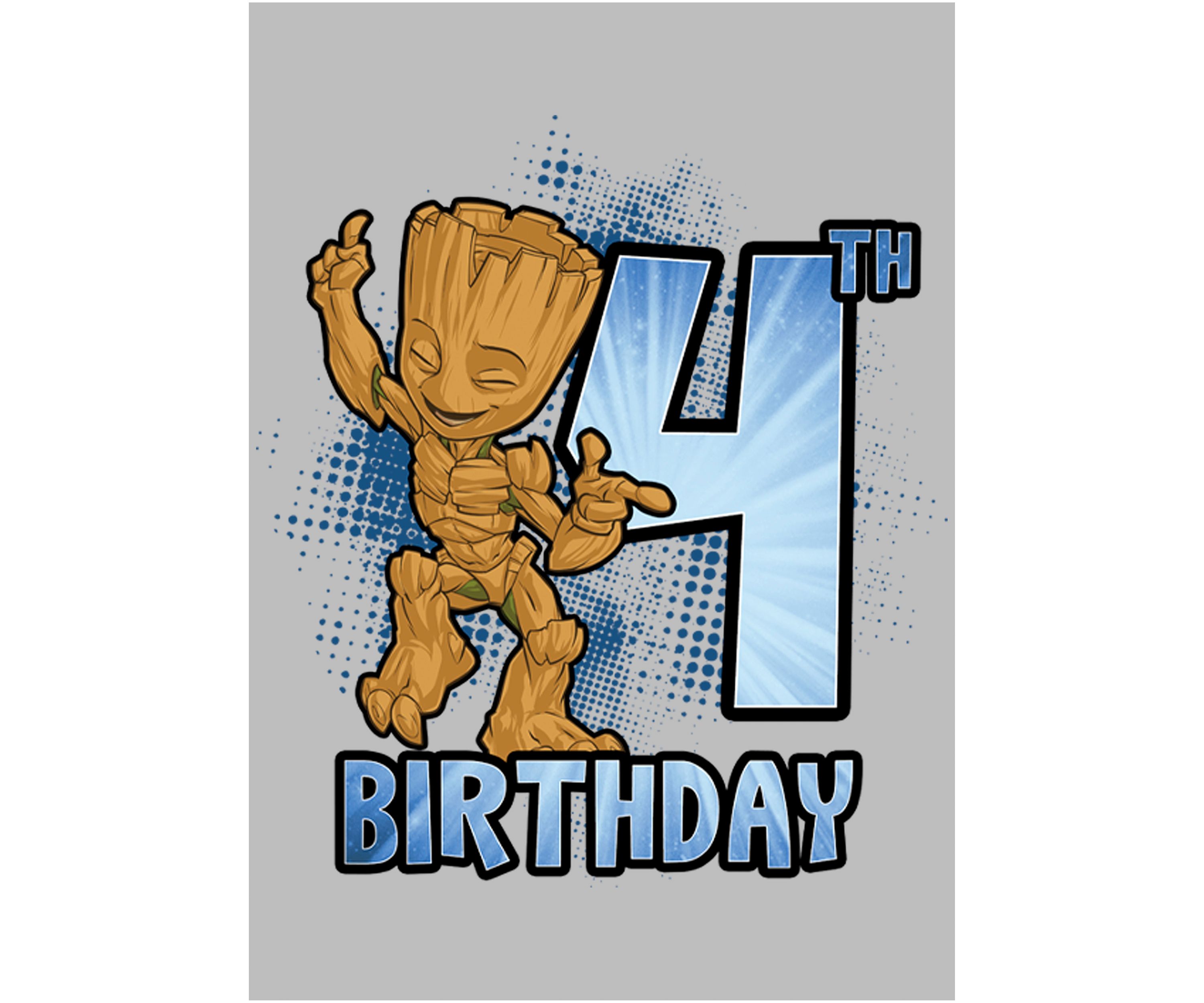 Girls 46x Marvel Groot 4th Bday Graphic Top