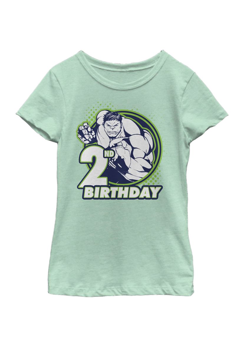 Girls 46x Marvel Hulk 2nd Badge Graphic Top