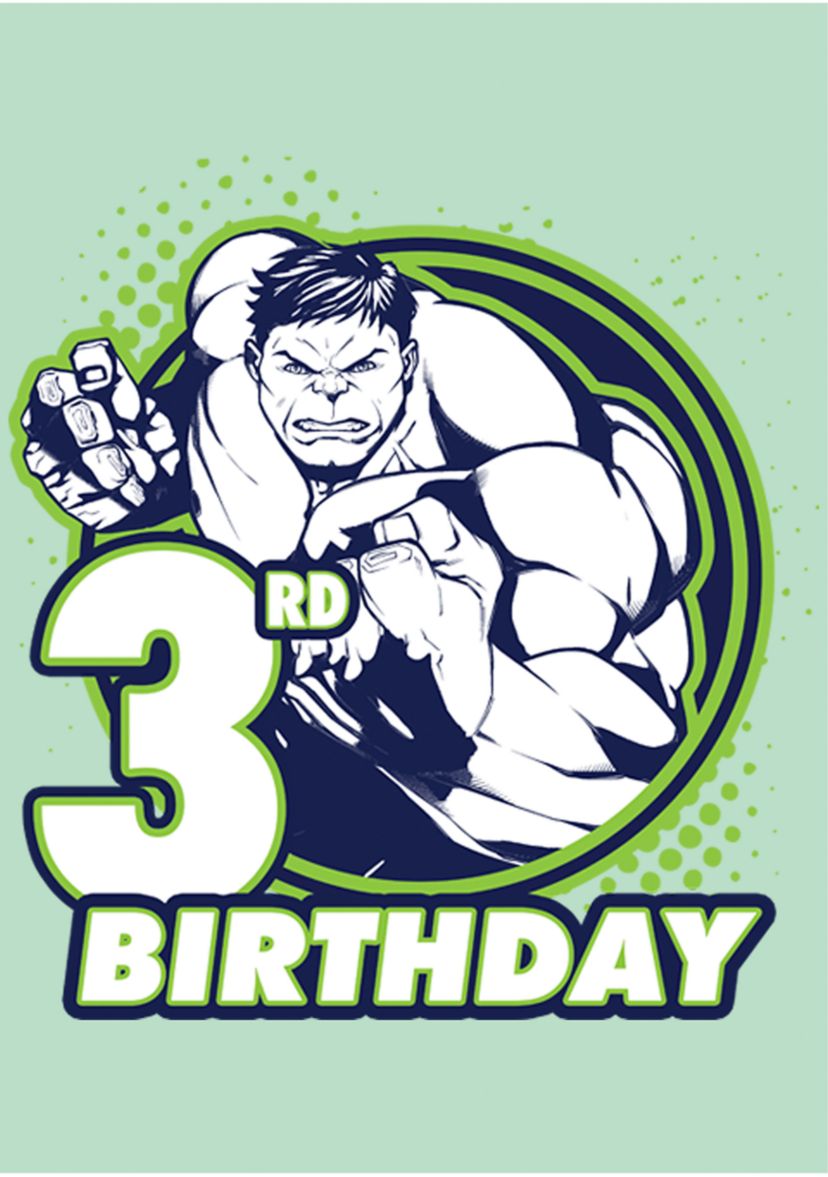 Girls 46x Marvel Hulk 3rd Badge Graphic Top