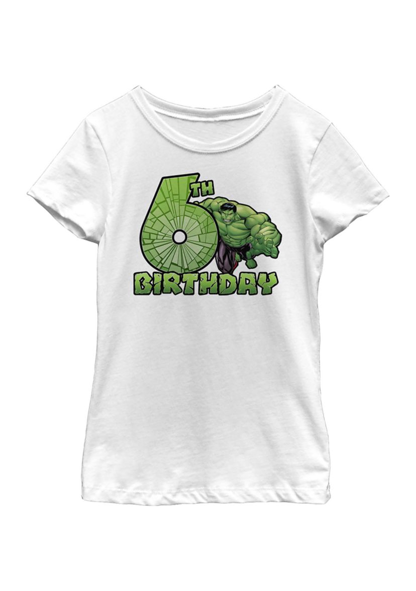 Girls 46x Marvel Smash 6th Bday Graphic Top