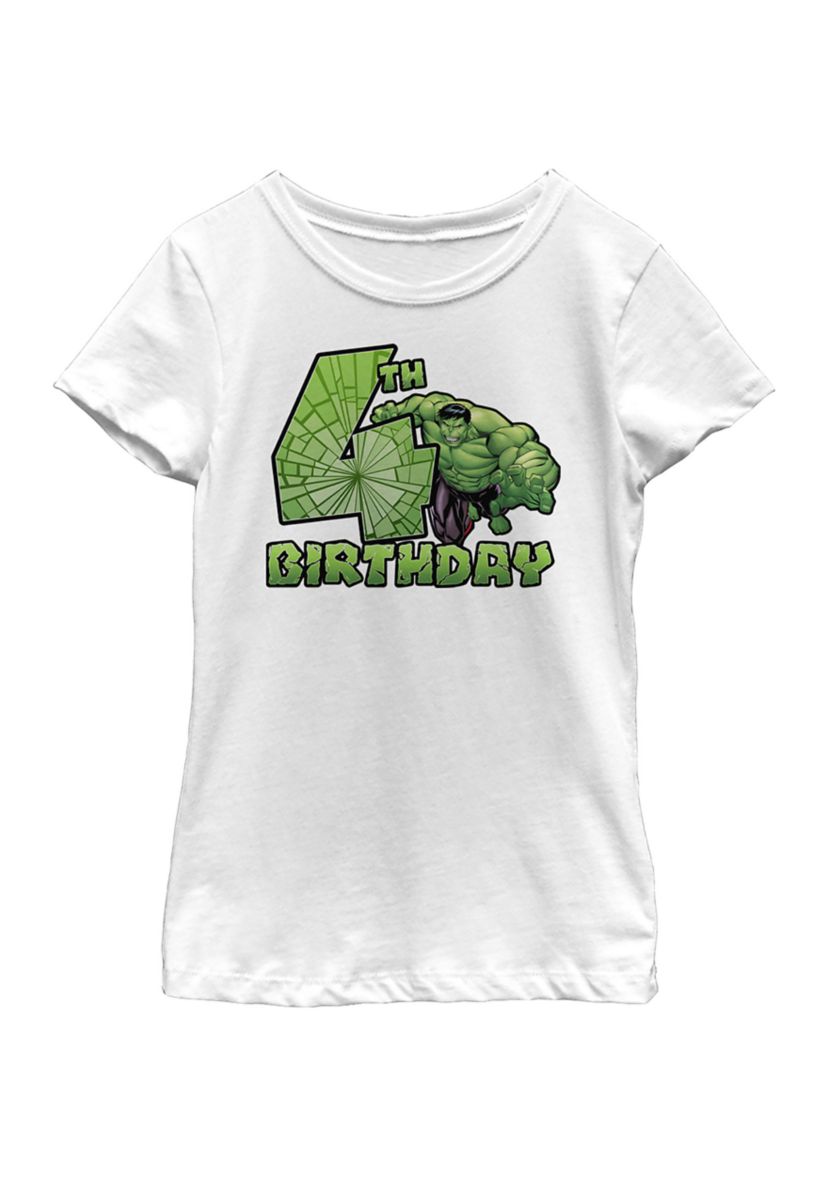Girls 46x Marvel Smash 4th Bday Graphic Top