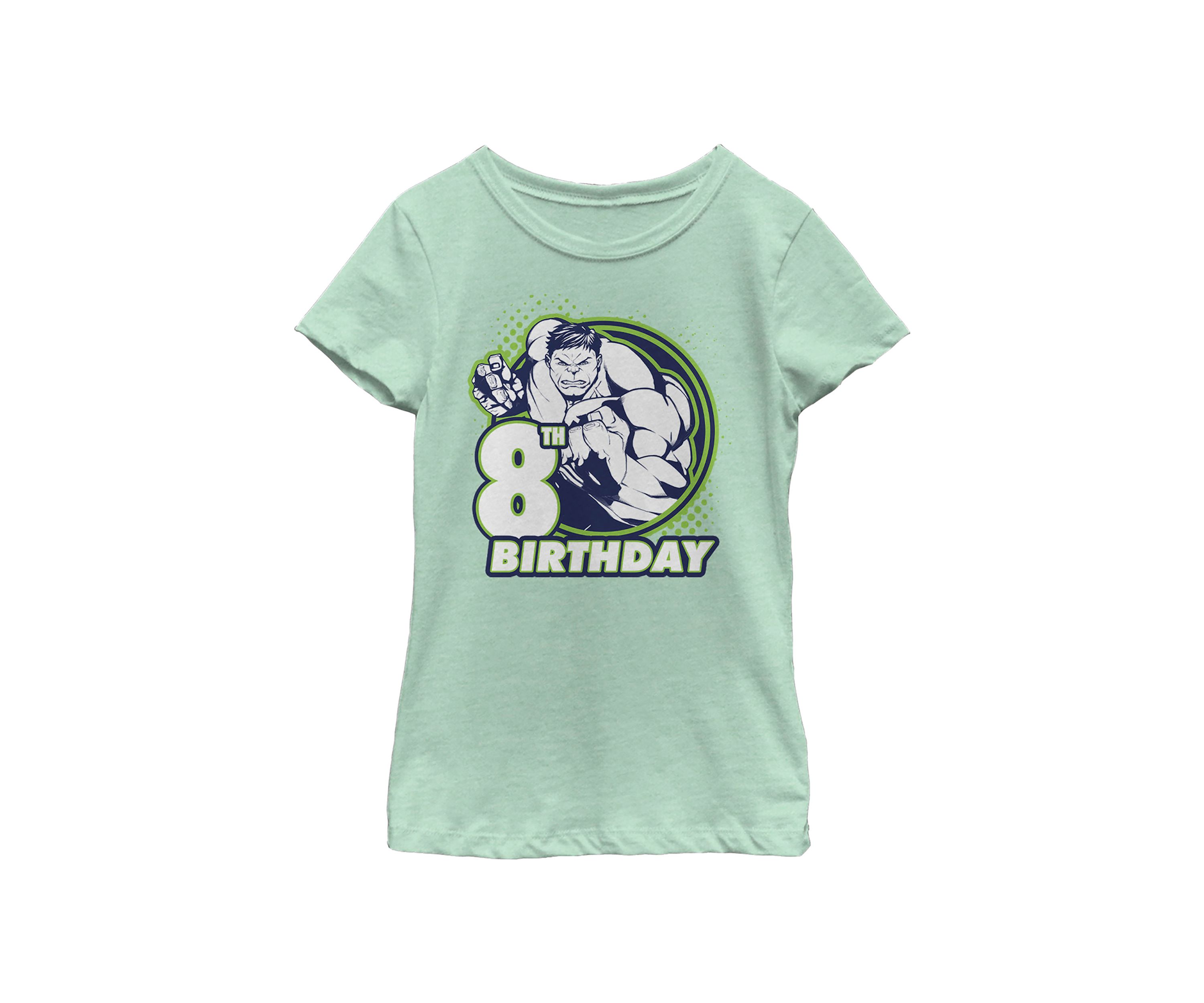 Girls 46x Marvel Hulk 8th Badge Graphic Top