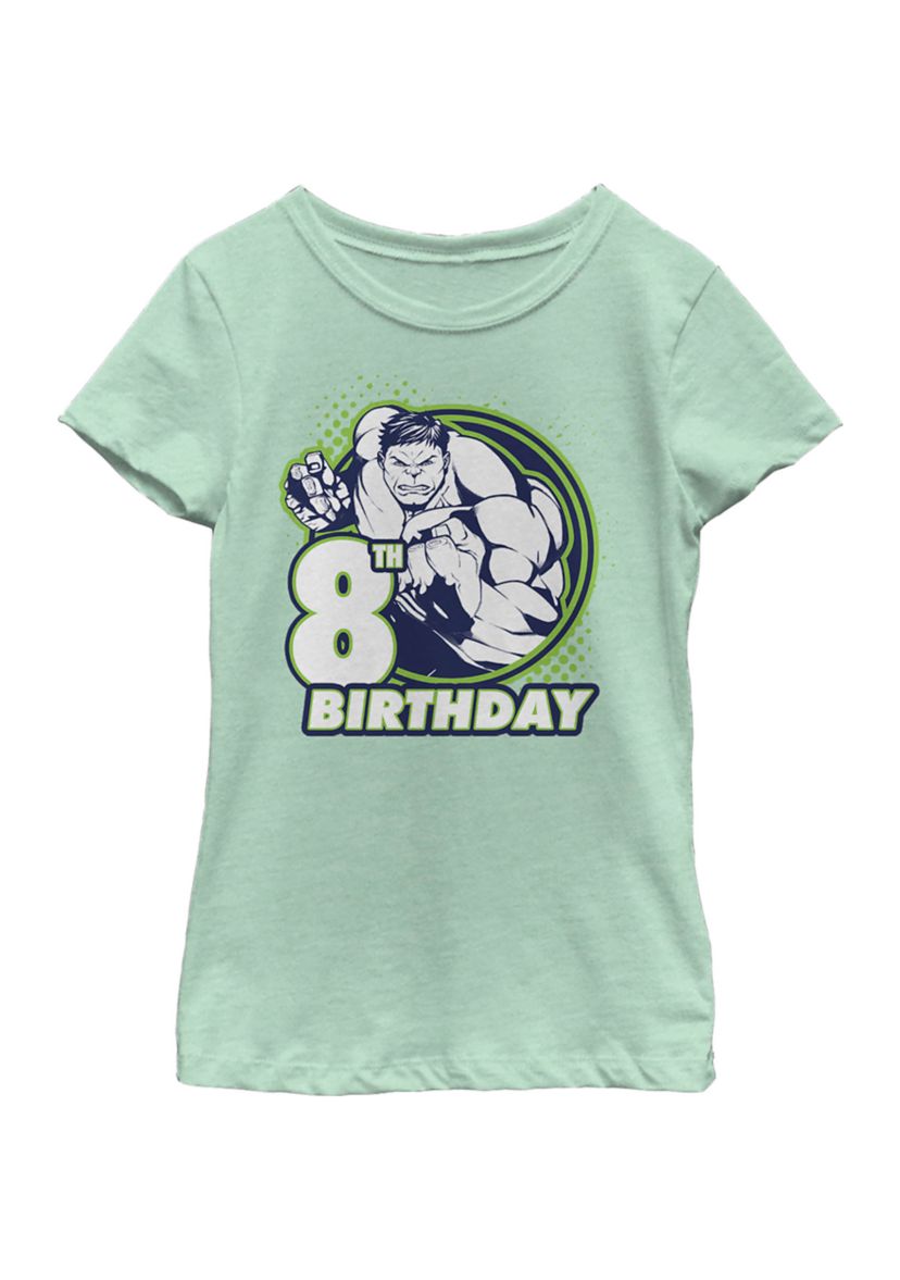 Girls 46x Marvel Hulk 8th Badge Graphic Top