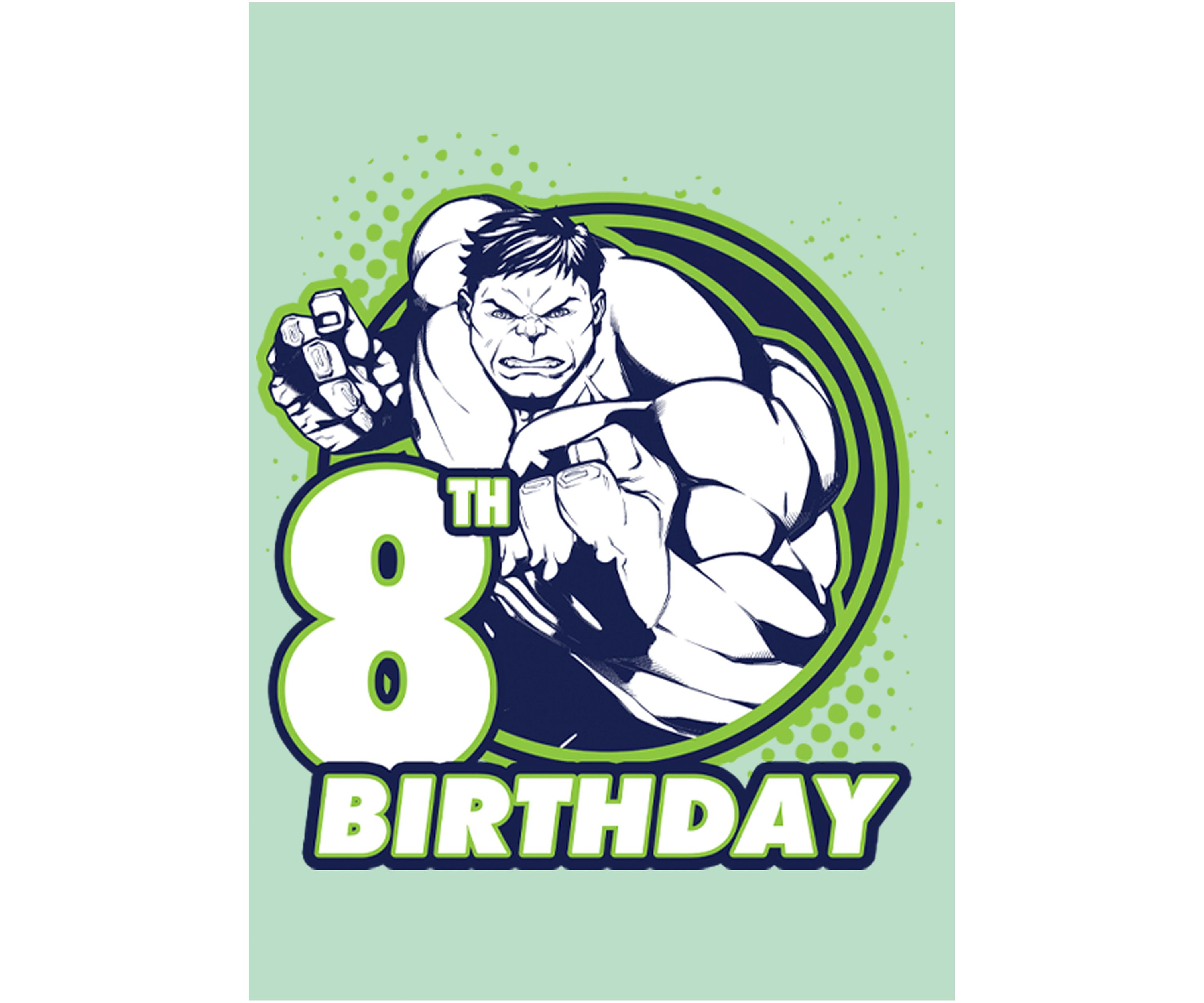 Girls 46x Marvel Hulk 8th Badge Graphic Top