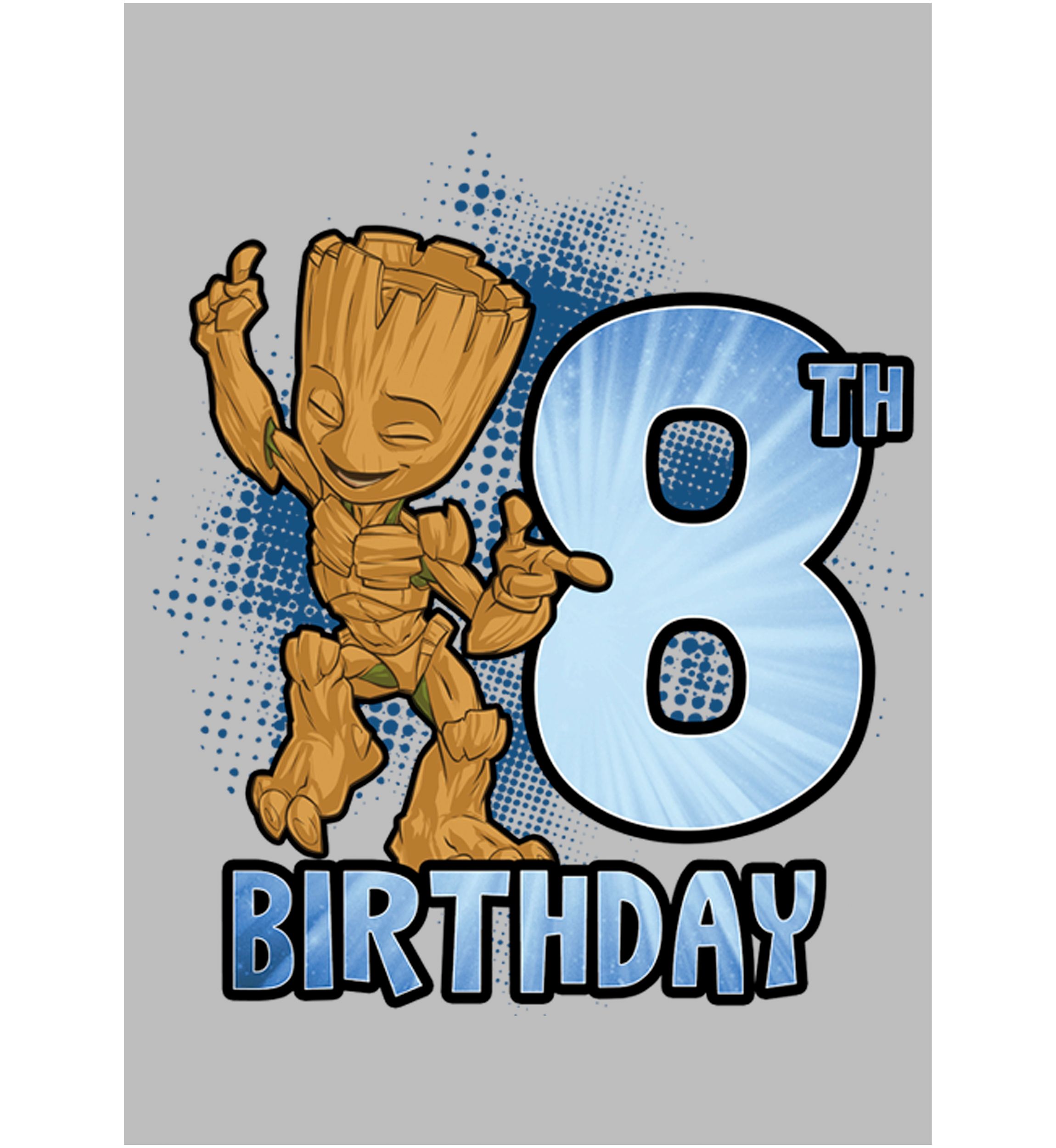 Girls 46x Marvel Groot 8th Bday Graphic Top