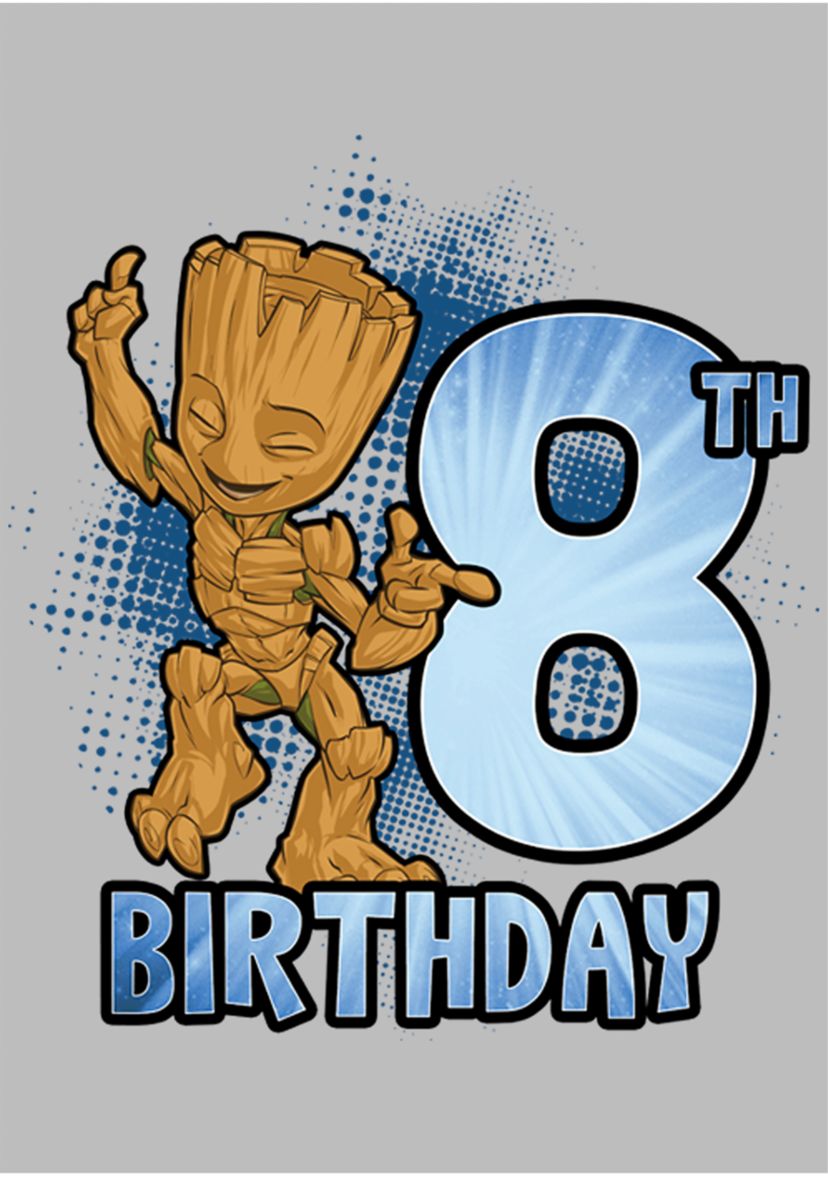 Girls 46x Marvel Groot 8th Bday Graphic Top