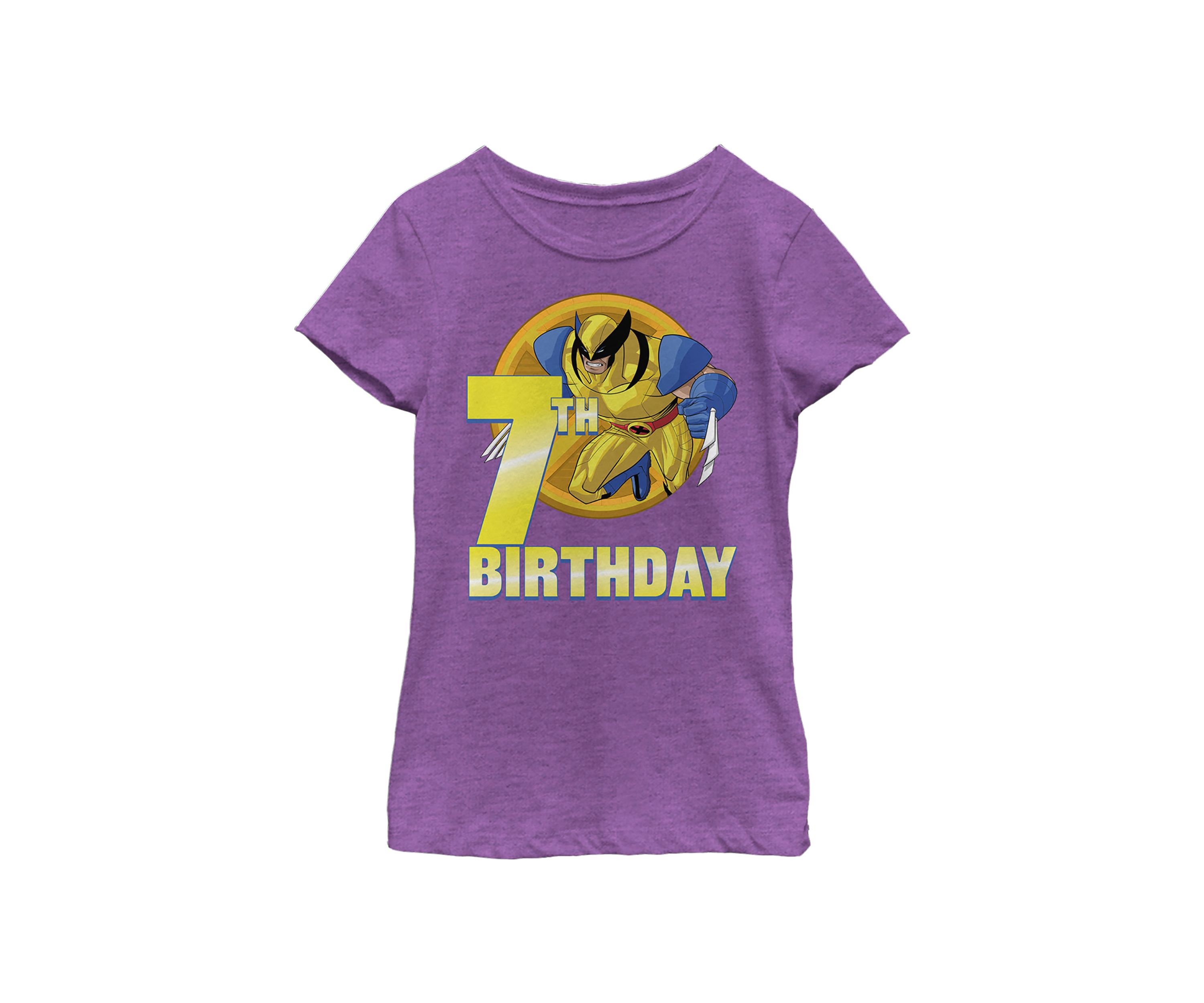 Girls 46x Marvel 7th Clawed Birthday Graphic Top
