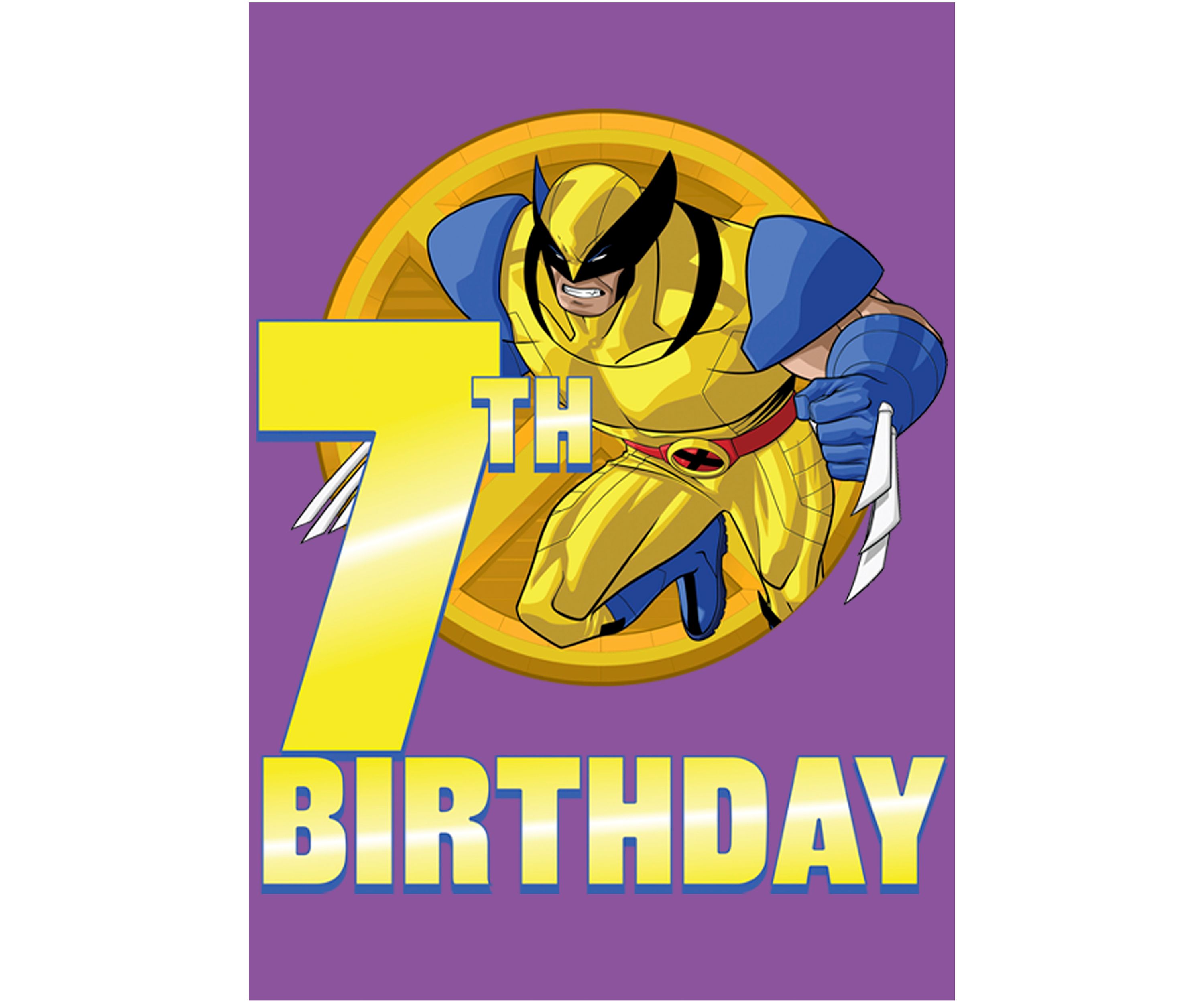 Girls 46x Marvel 7th Clawed Birthday Graphic Top