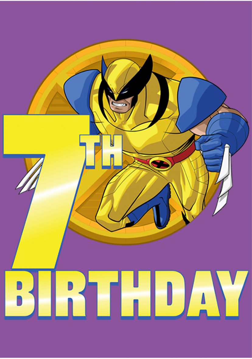 Girls 46x Marvel 7th Clawed Birthday Graphic Top