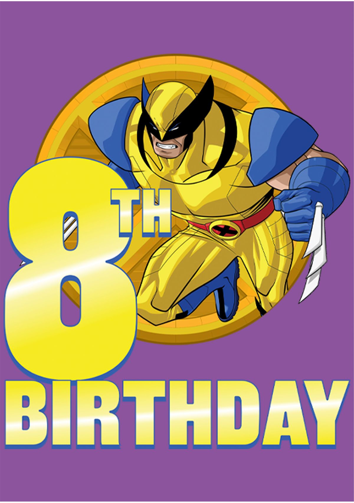 Girls 46x Marvel 8th Clawed Birthday Graphic Top