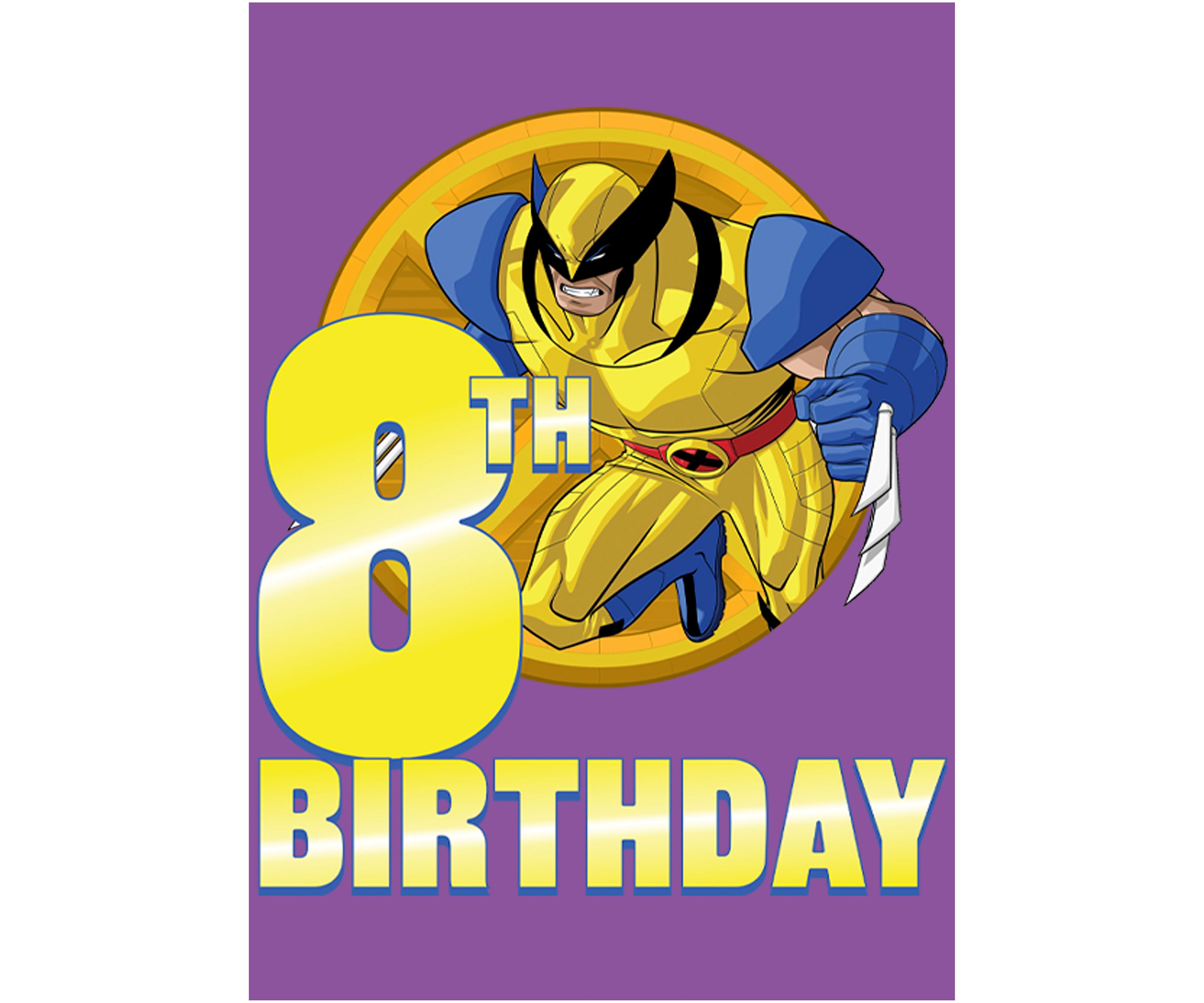 Girls 46x Marvel 8th Clawed Birthday Graphic Top