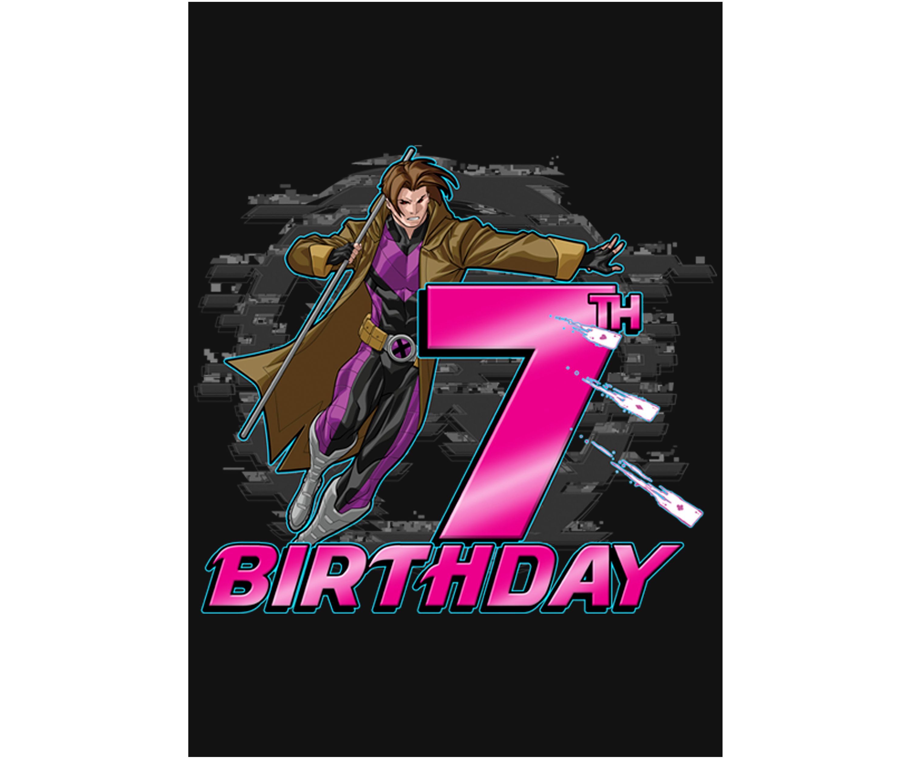 Girls 46x Marvel Gambit 7th Bday Graphic Top