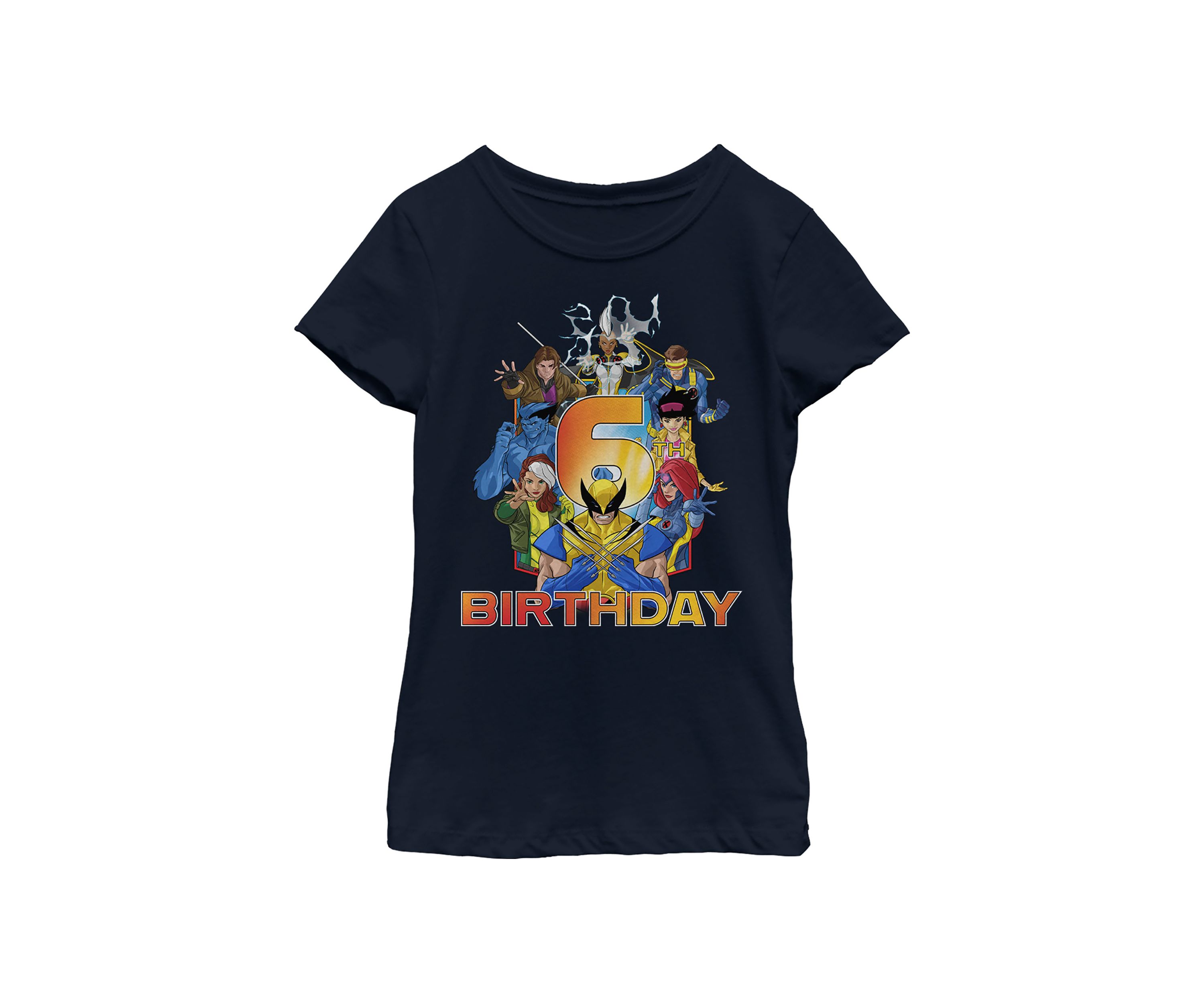 Girls 46x Marvel Xmen 6th Birthday Graphic Top