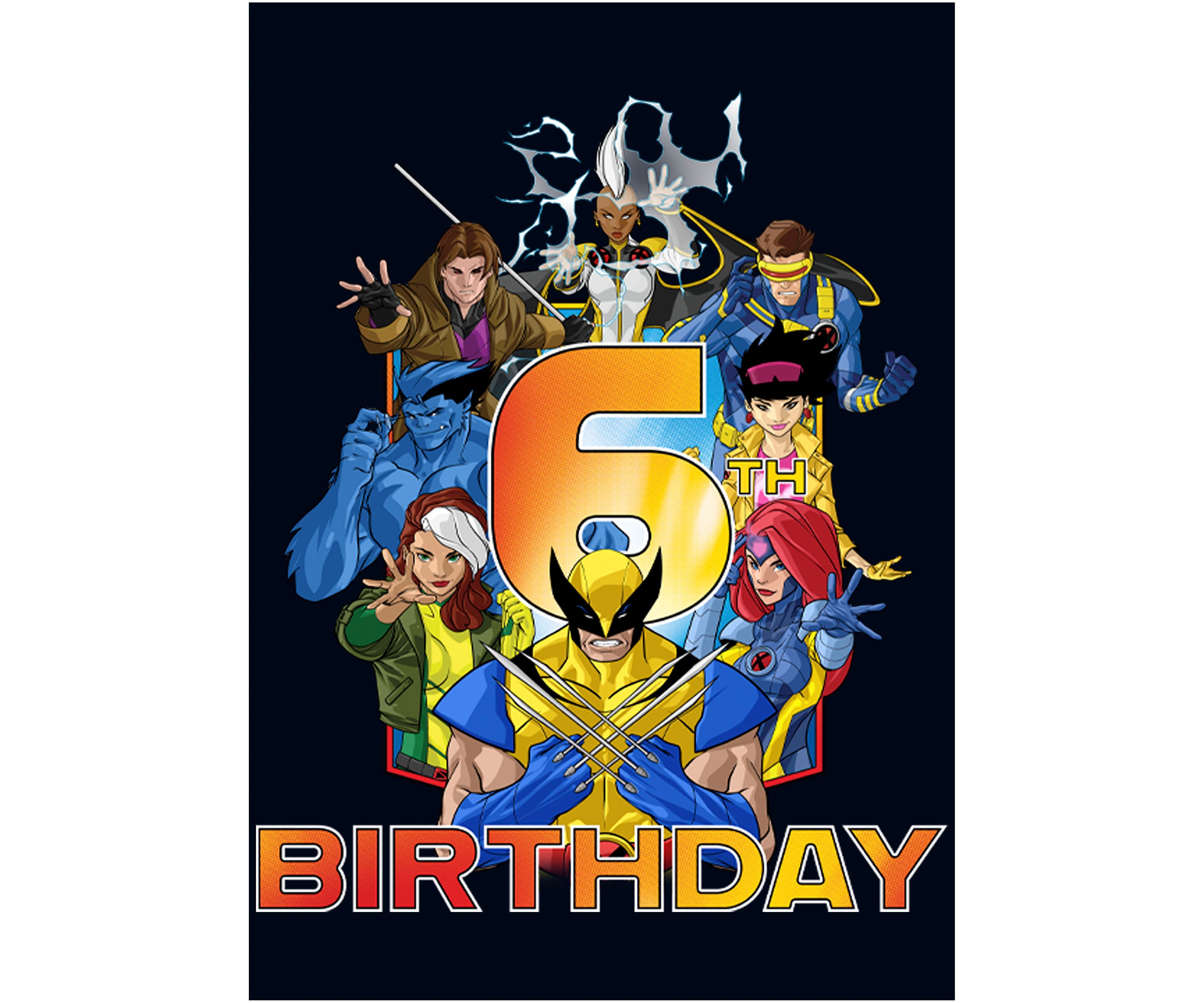 Girls 46x Marvel Xmen 6th Birthday Graphic Top