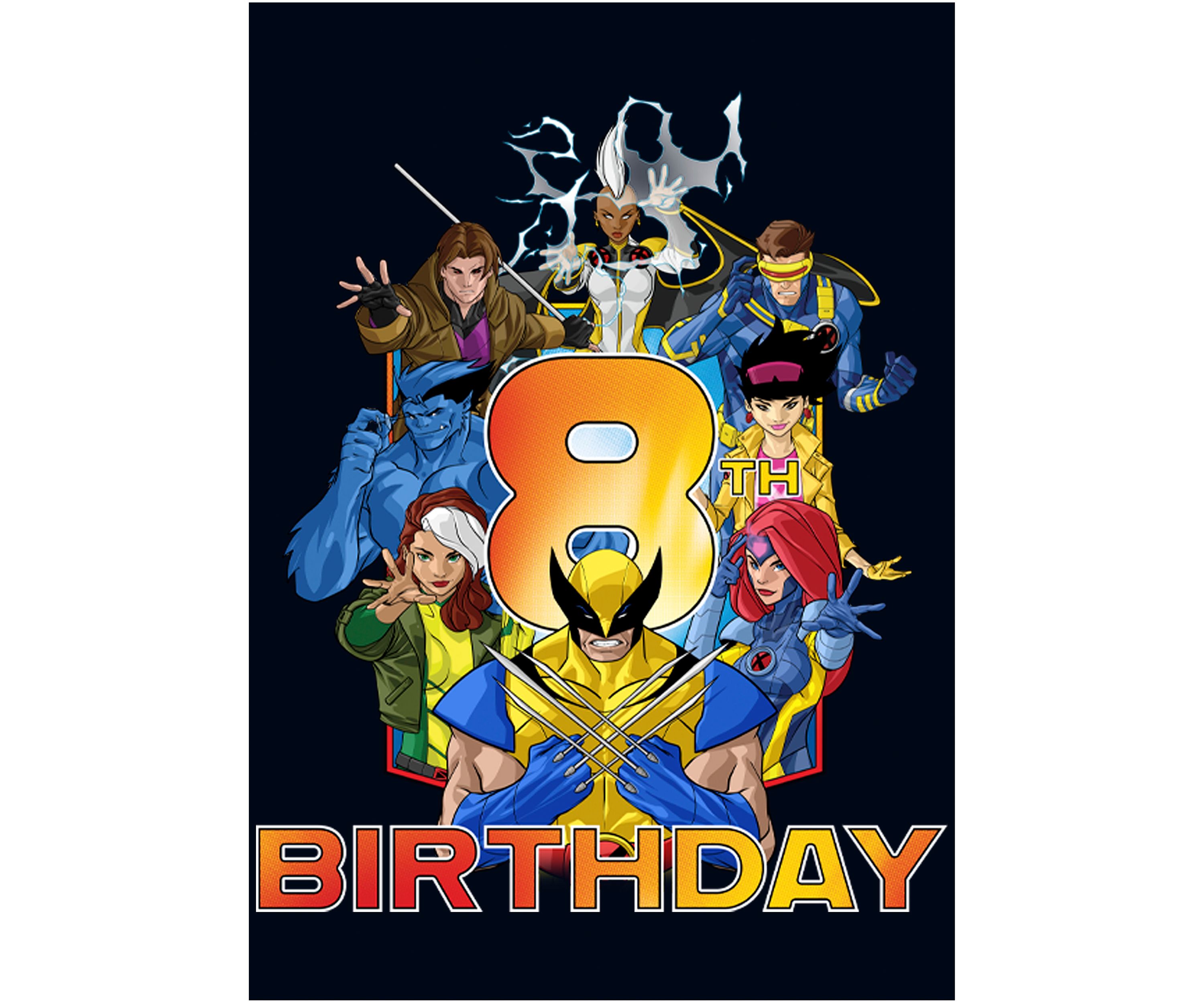 Girls 46x Marvel Xmen 8th Birthday Graphic Top