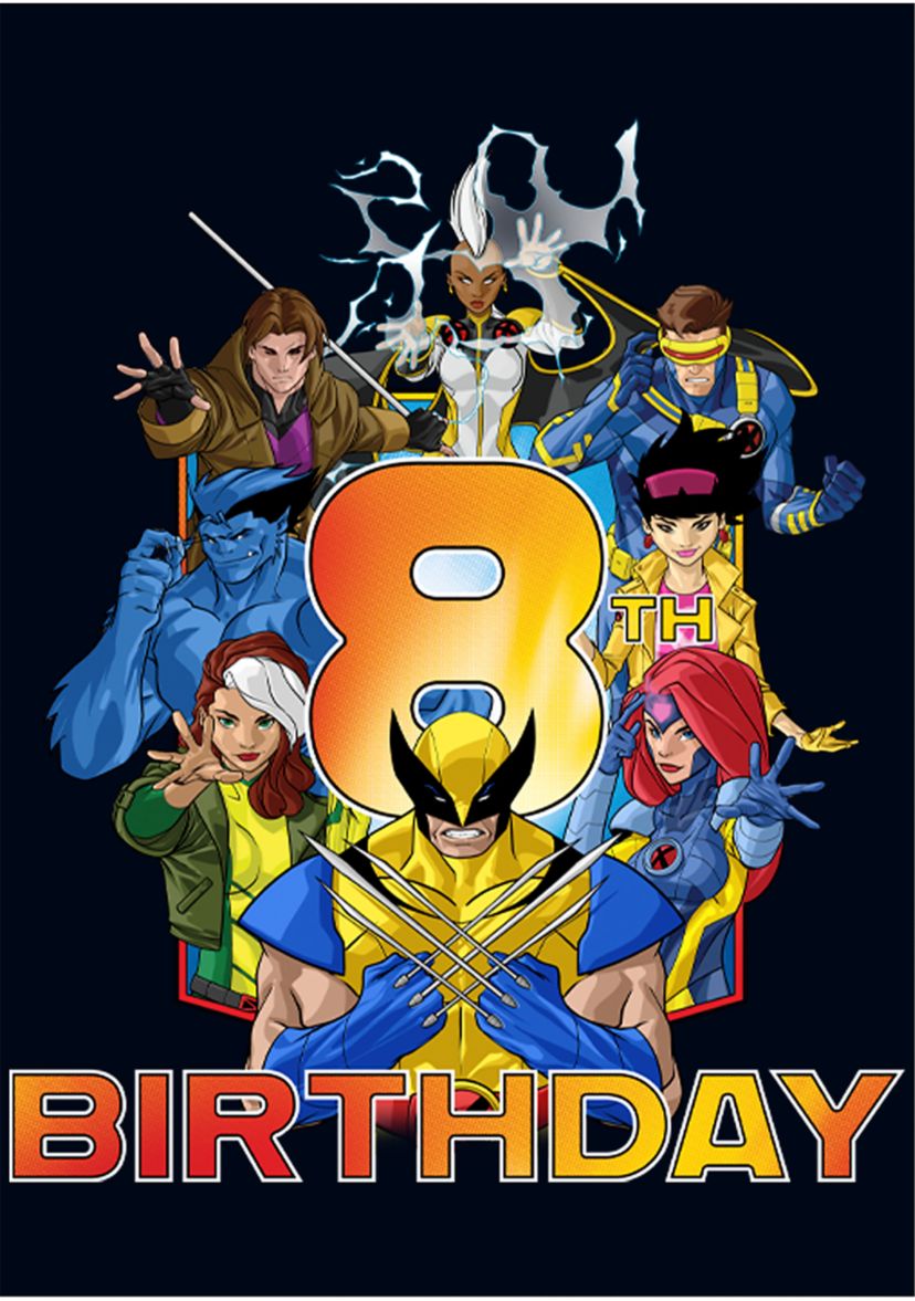 Girls 46x Marvel Xmen 8th Birthday Graphic Top
