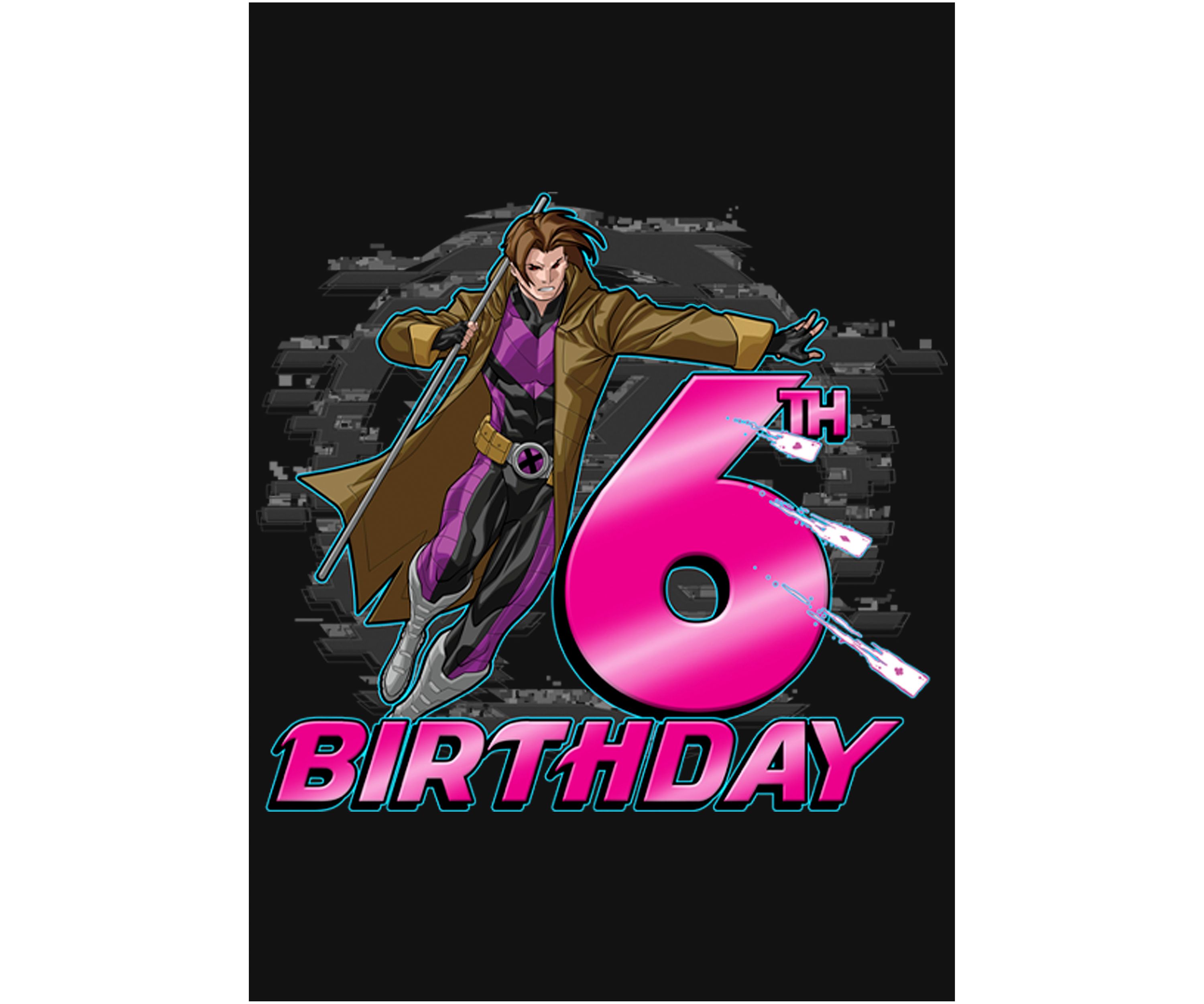 Girls 46x Marvel Gambit 6th Bday Graphic Top