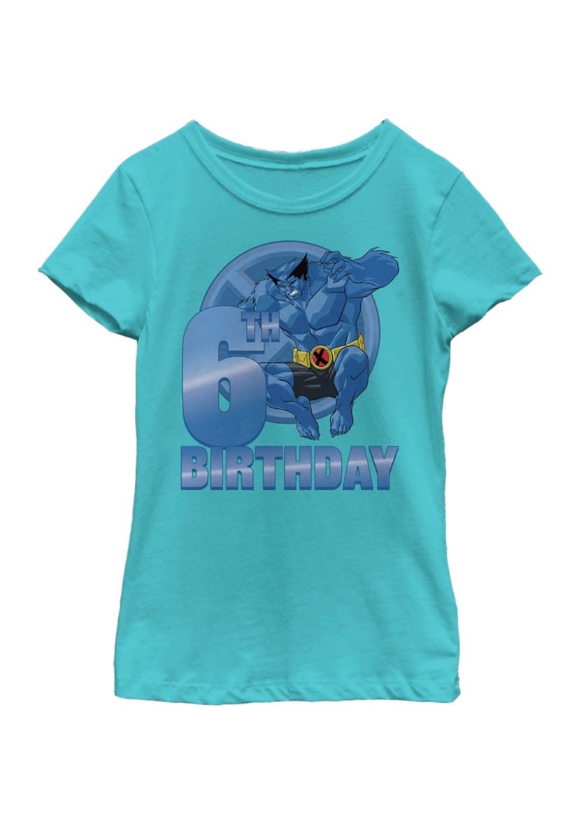 Girls 46x Marvel 6th Beast Birthday Graphic Top