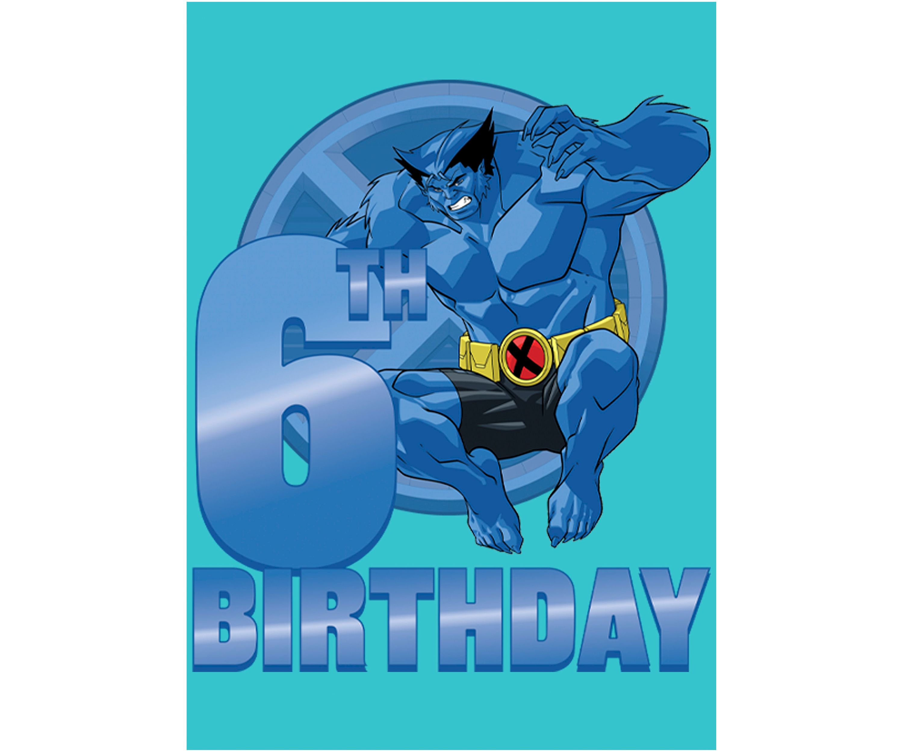 Girls 46x Marvel 6th Beast Birthday Graphic Top