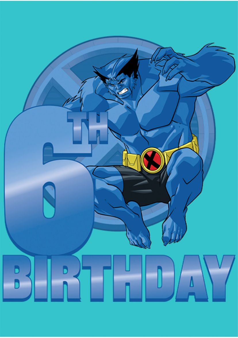 Girls 46x Marvel 6th Beast Birthday Graphic Top