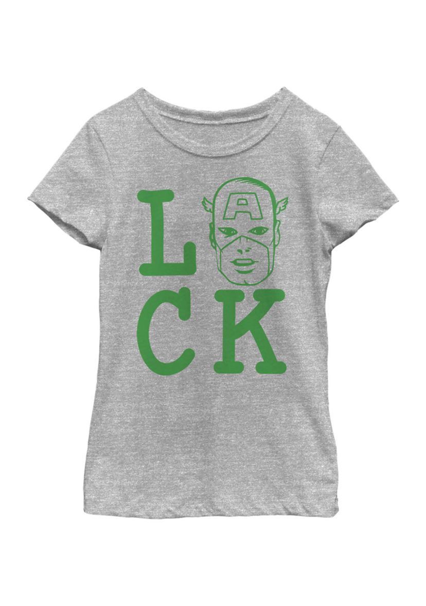 Girls 46x Marvel Captain of Luck Graphic Top