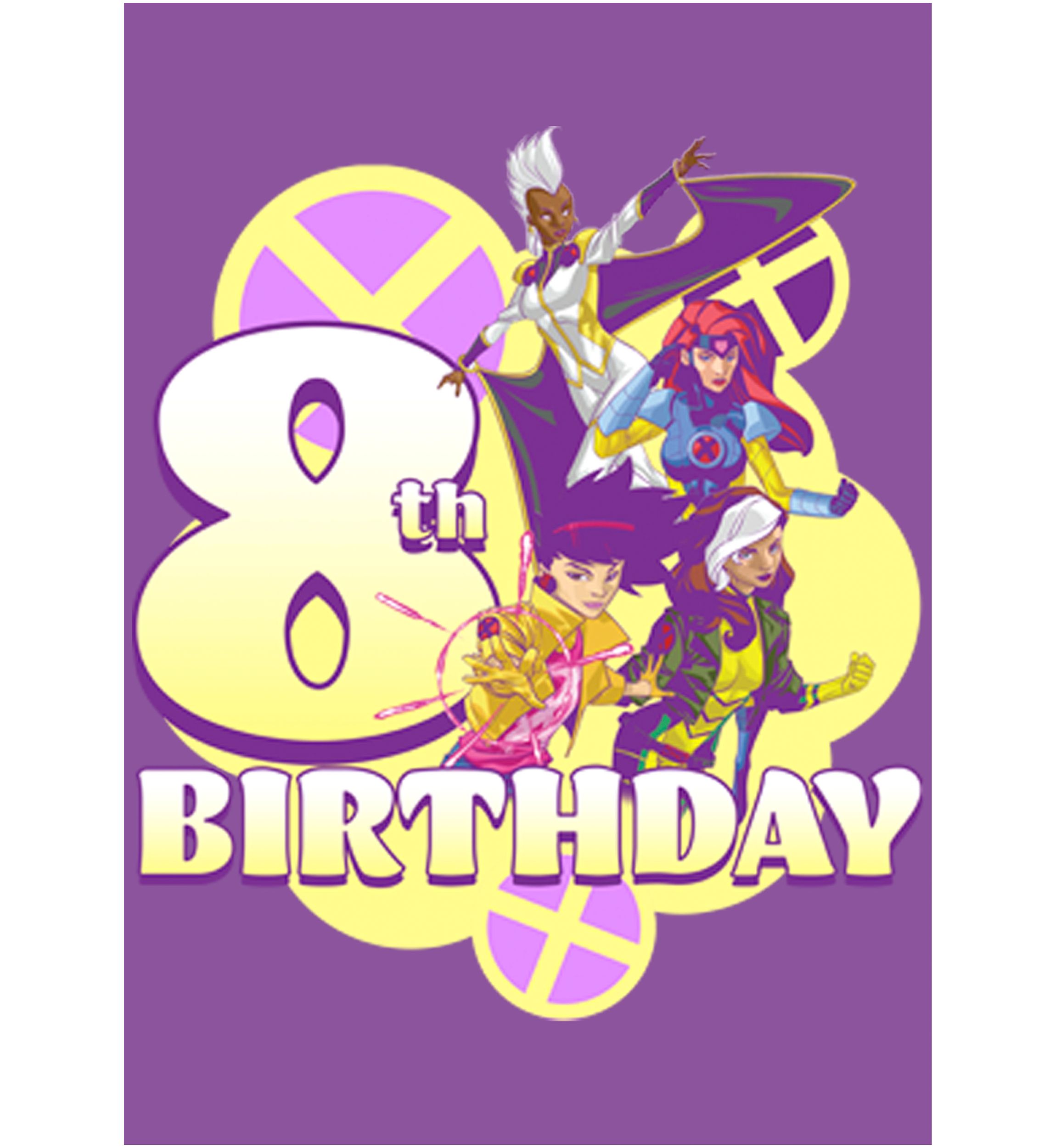 Girls 46x Marvel Xwomen 8th Birthday Graphic Top