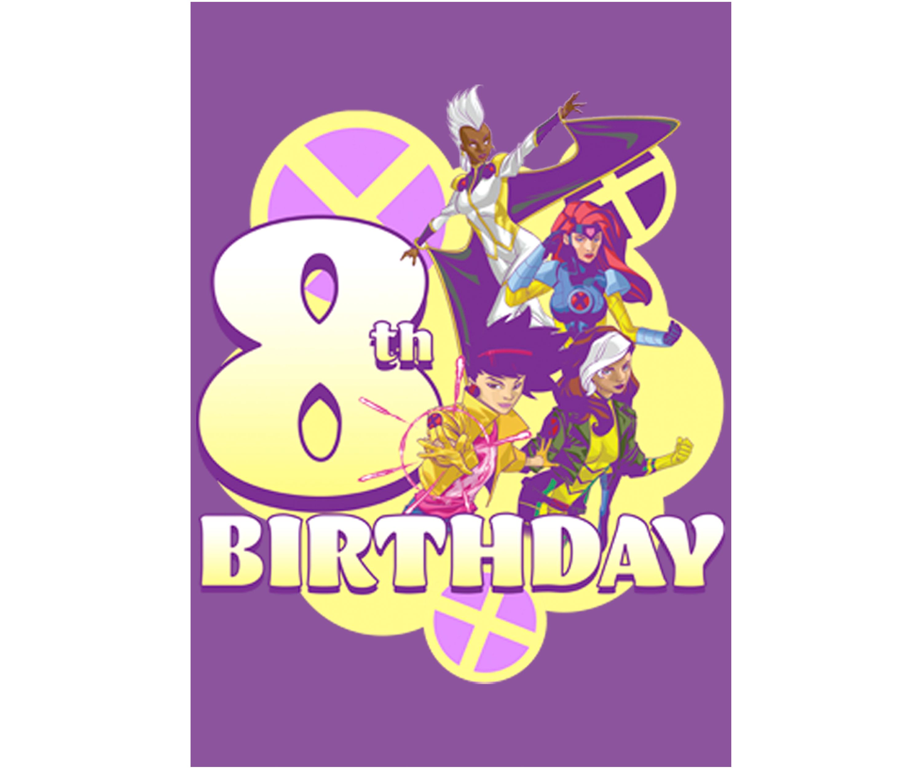 Girls 46x Marvel Xwomen 8th Birthday Graphic Top