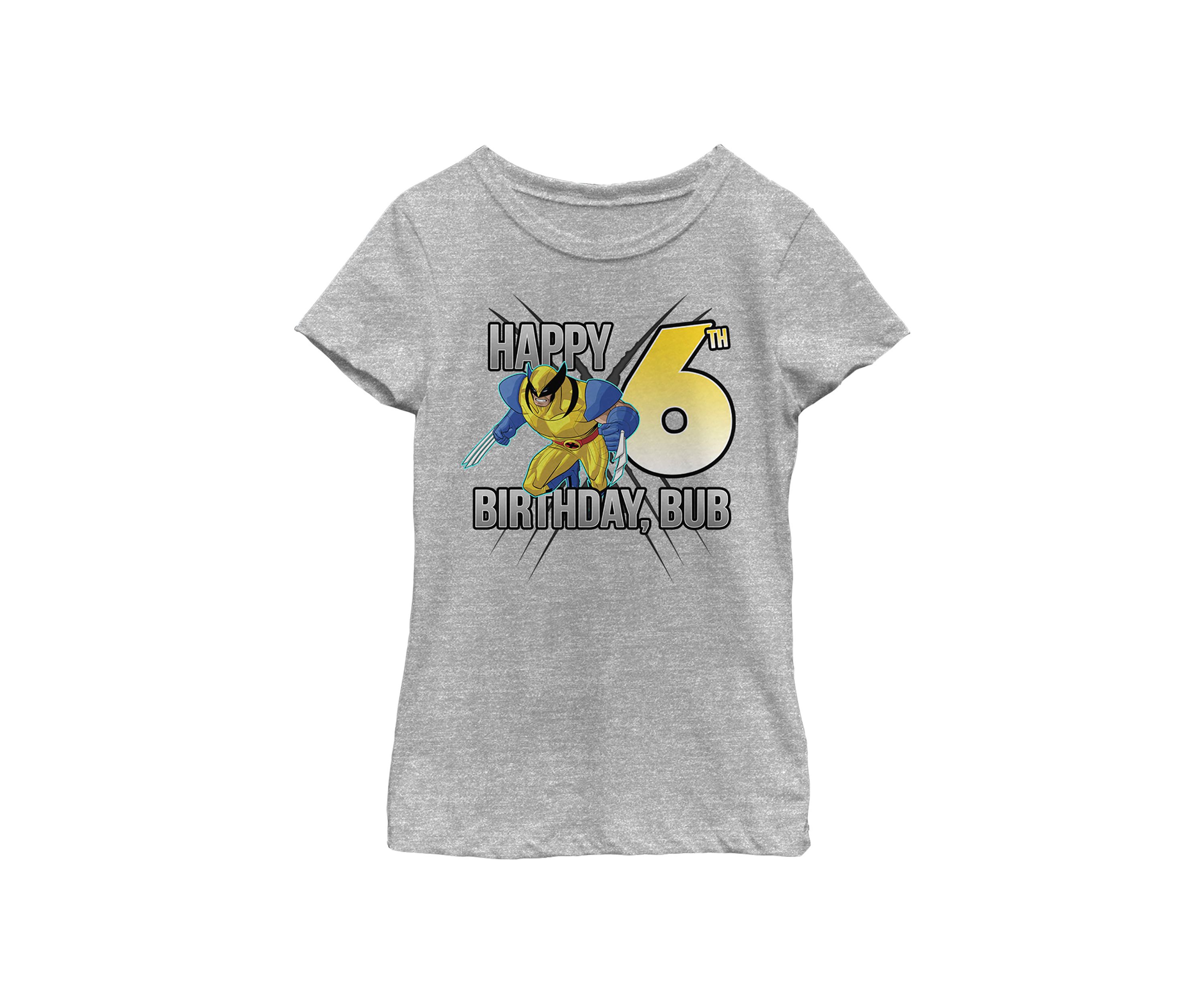 Girls 46x Marvel Wolverine 6th Bday Graphic Top