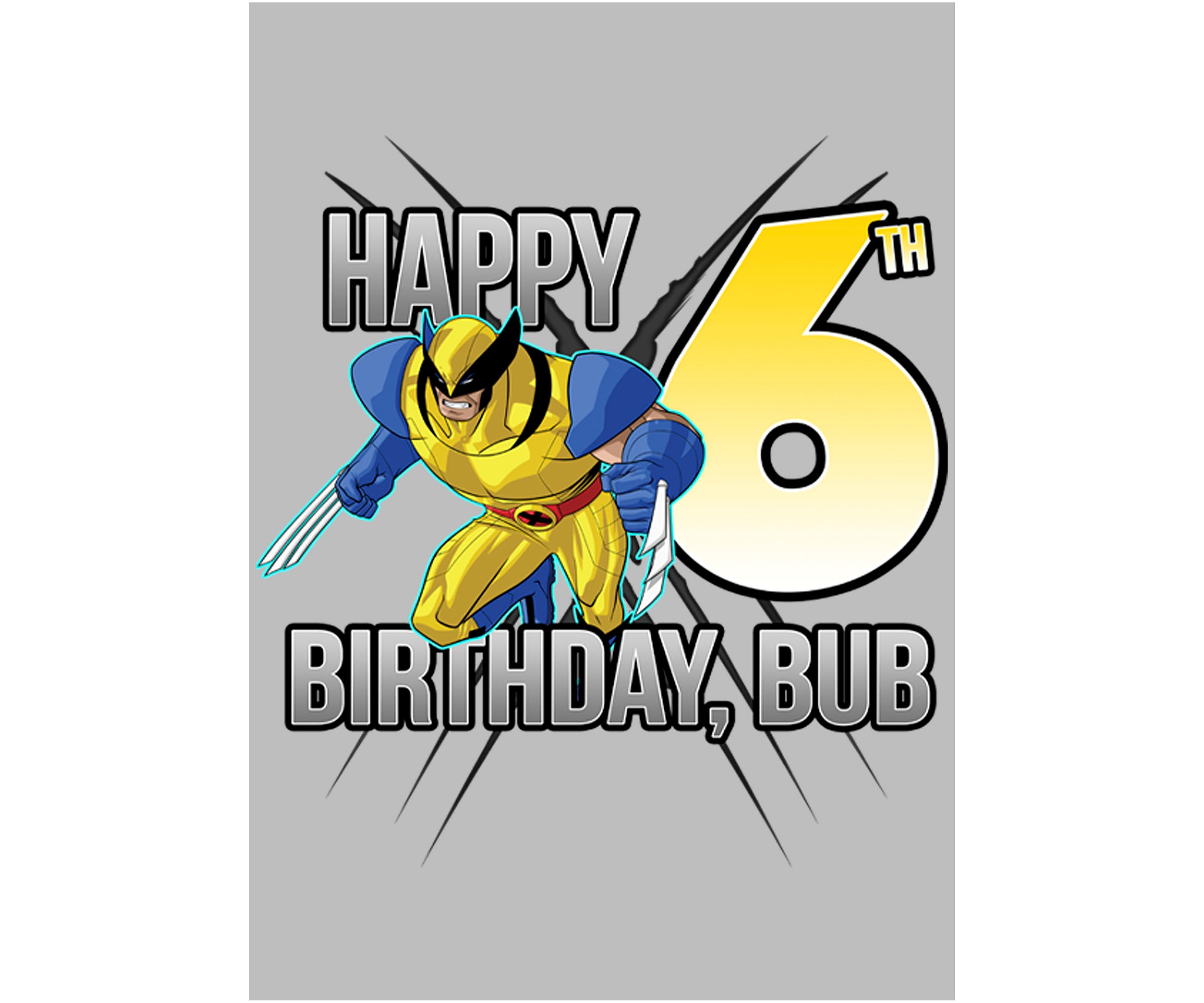 Girls 46x Marvel Wolverine 6th Bday Graphic Top