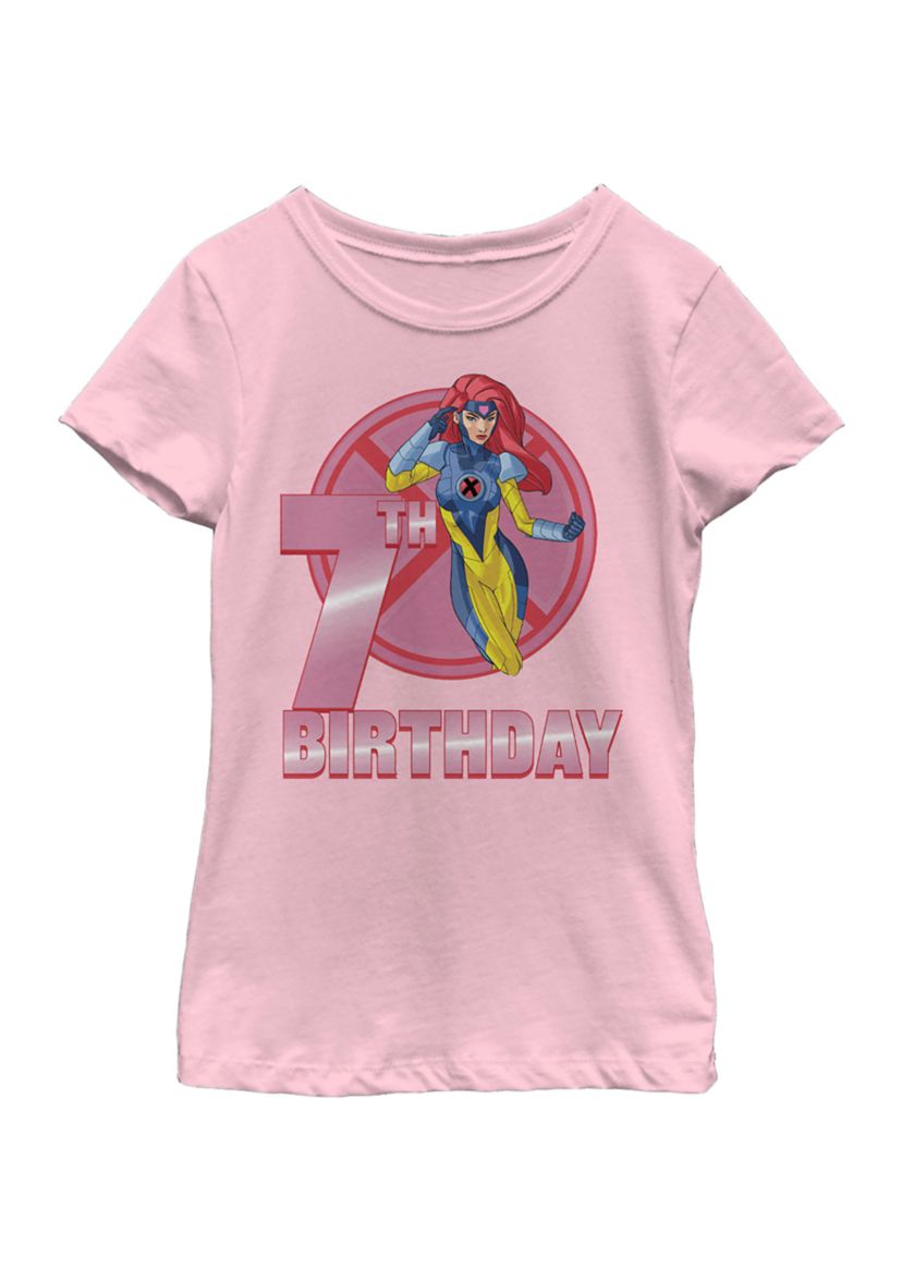 Girls 46x Marvel 7th Grey Birthday Graphic Top