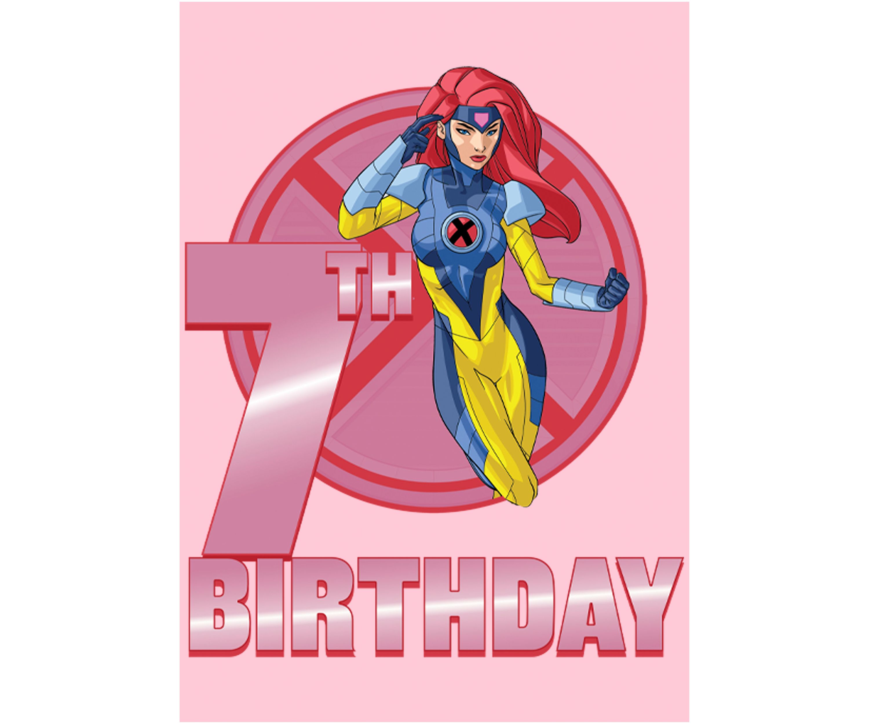 Girls 46x Marvel 7th Grey Birthday Graphic Top