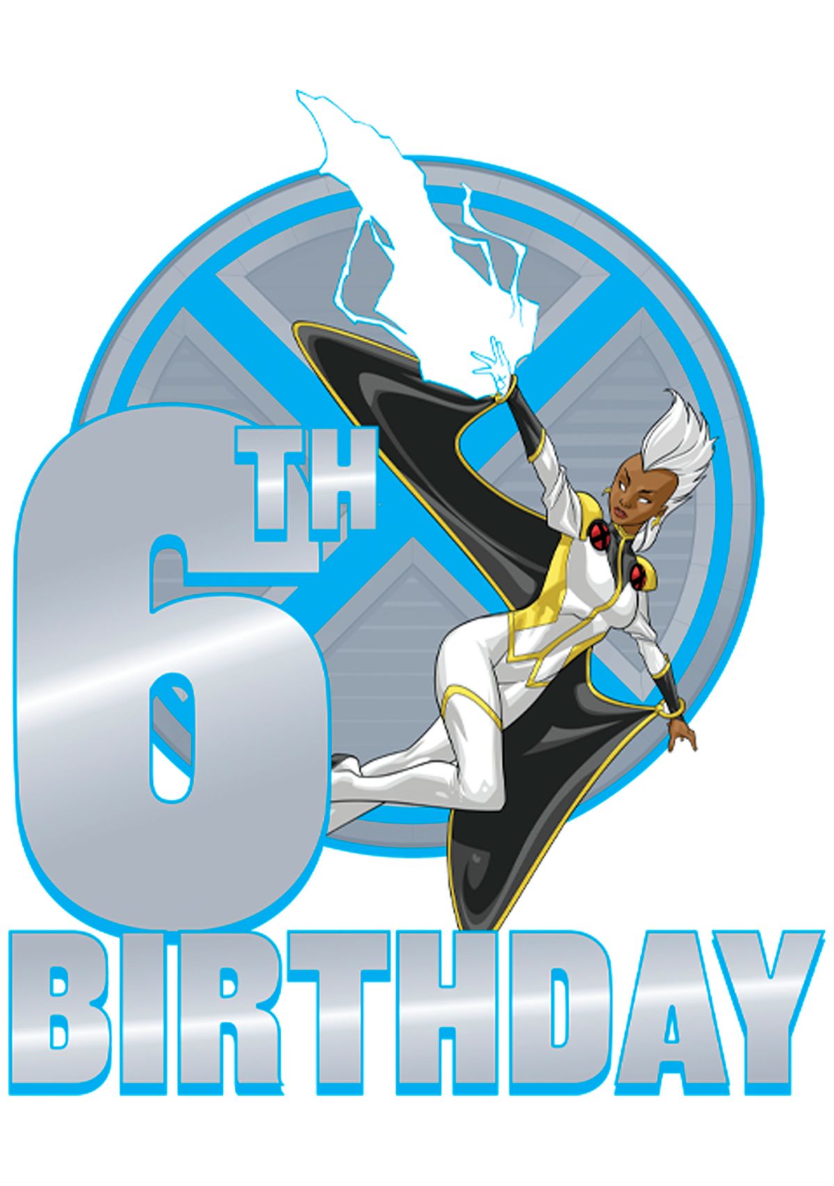 Girls 46x Marvel 6th Storm Birthday Graphic Top