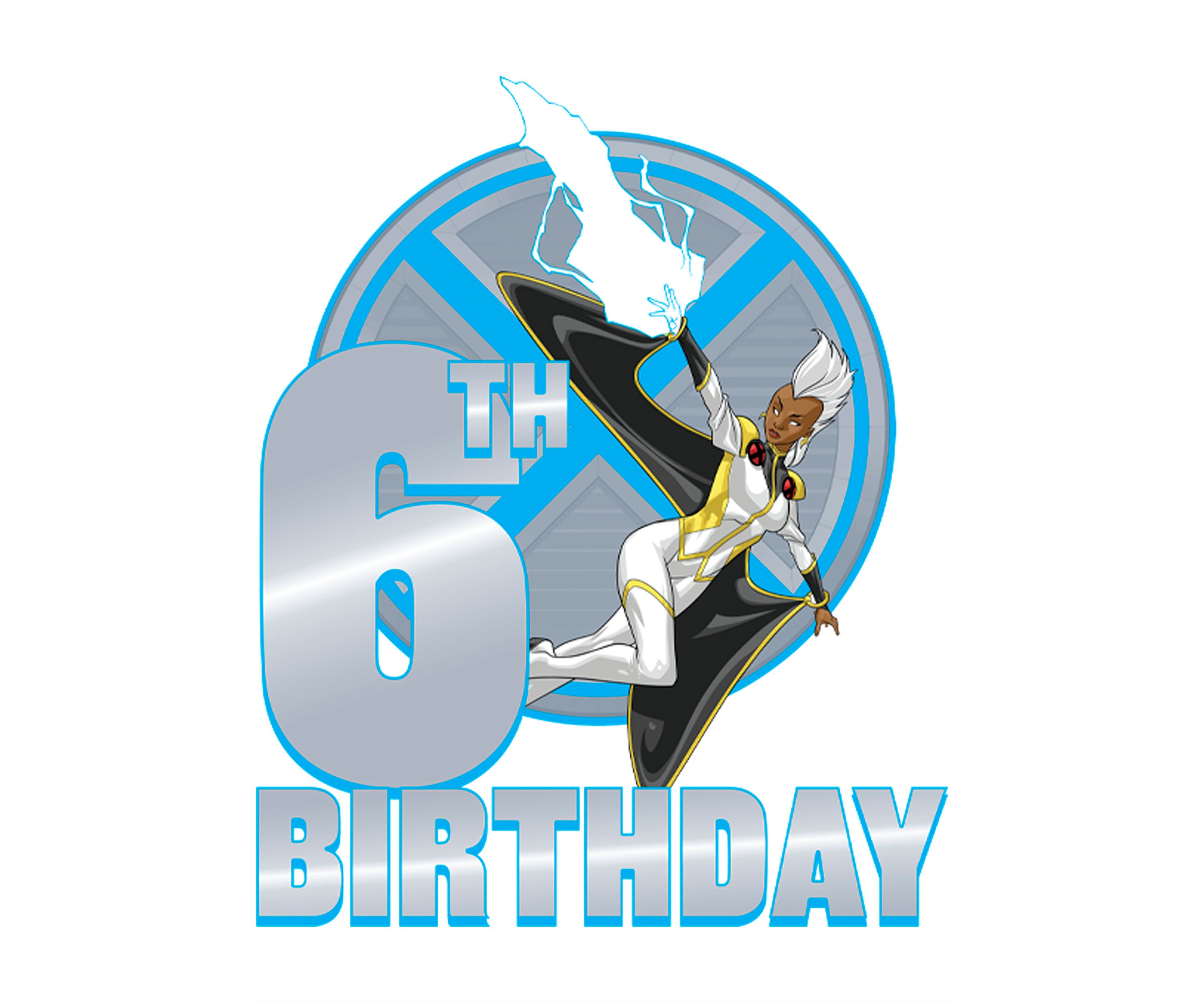 Girls 46x Marvel 6th Storm Birthday Graphic Top