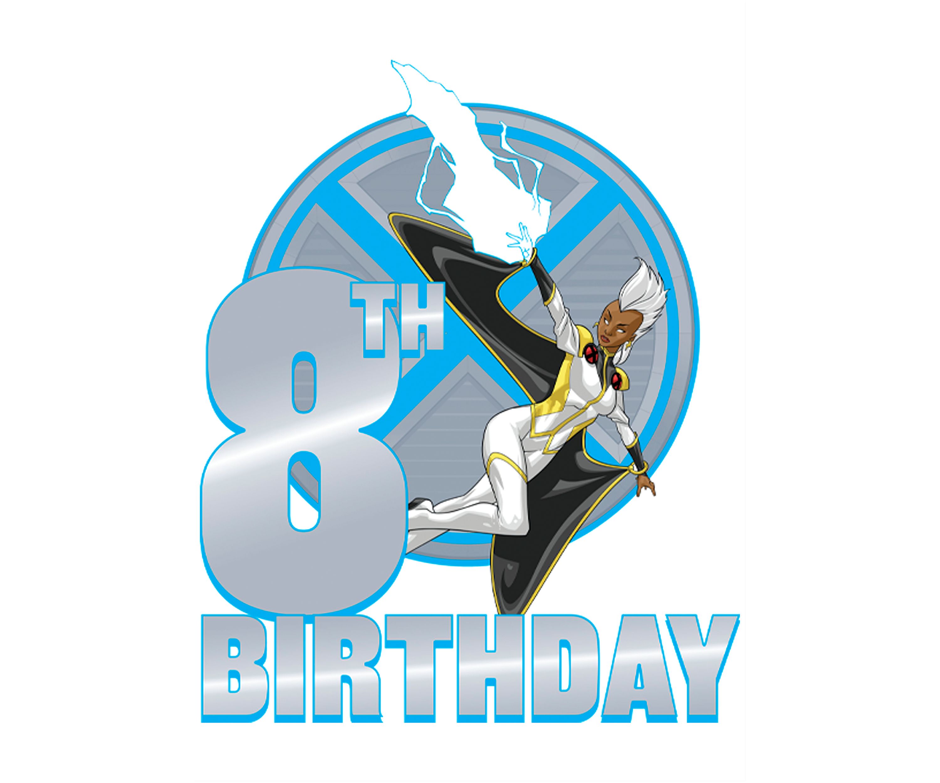 Girls 46x Marvel 8th Storm Birthday Graphic Top