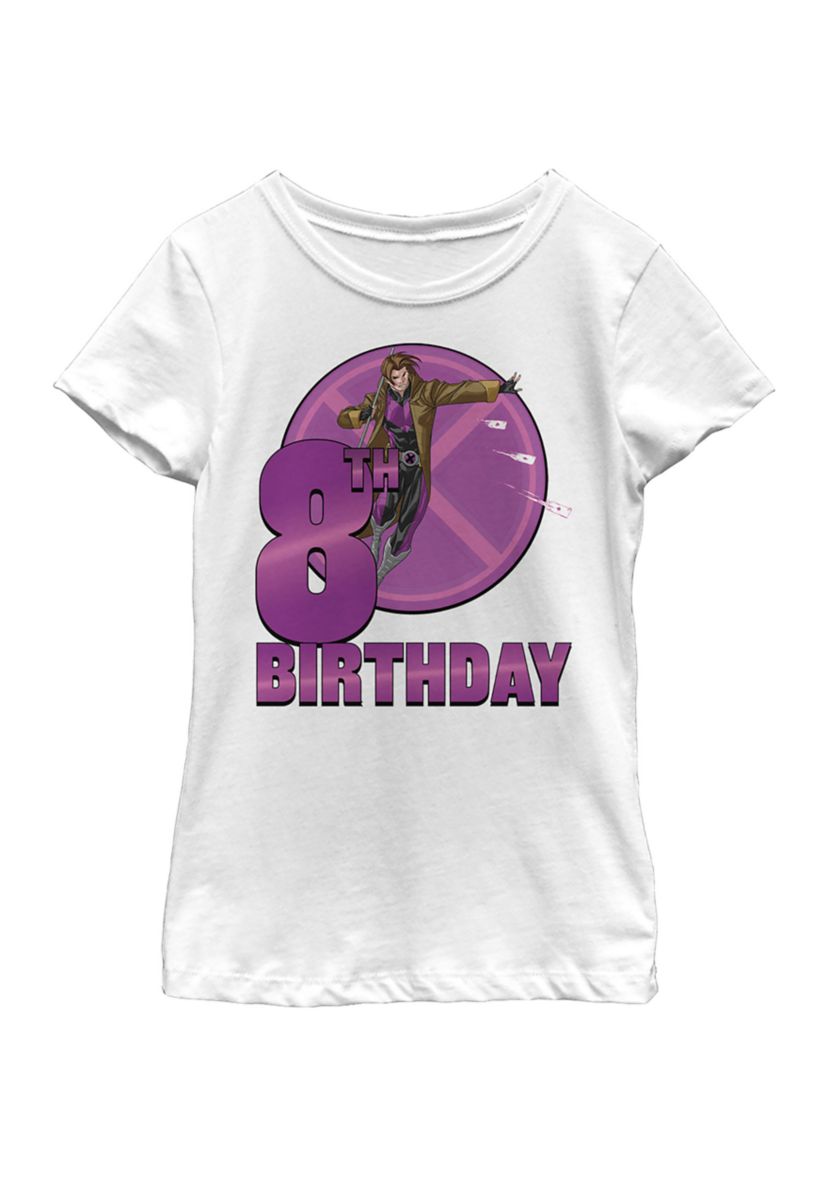 Girls 46x Marvel 8th Gambit Birthday Graphic Top