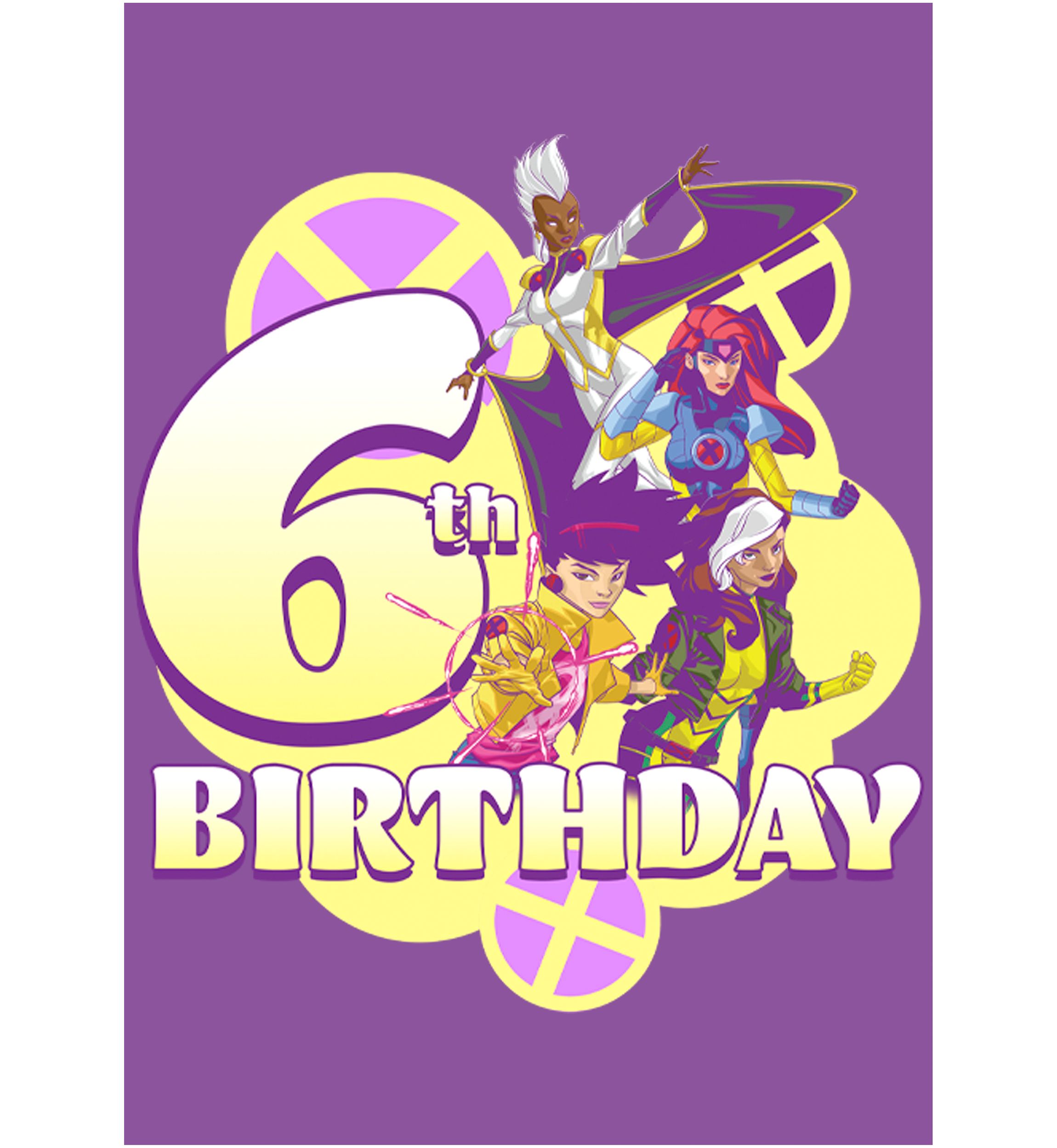 Girls 46x Marvel Xwomen 6th Birthday Graphic Top