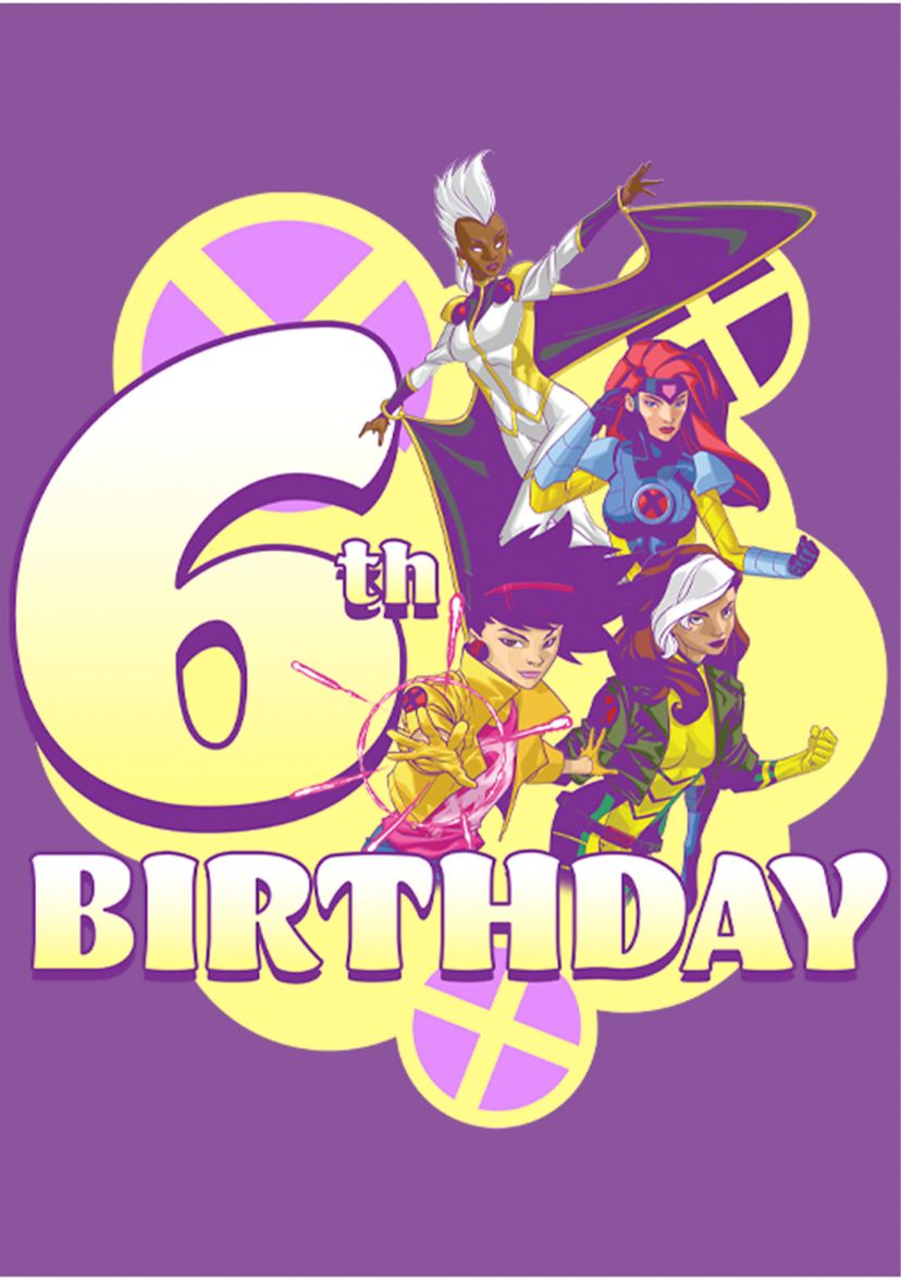 Girls 46x Marvel Xwomen 6th Birthday Graphic Top