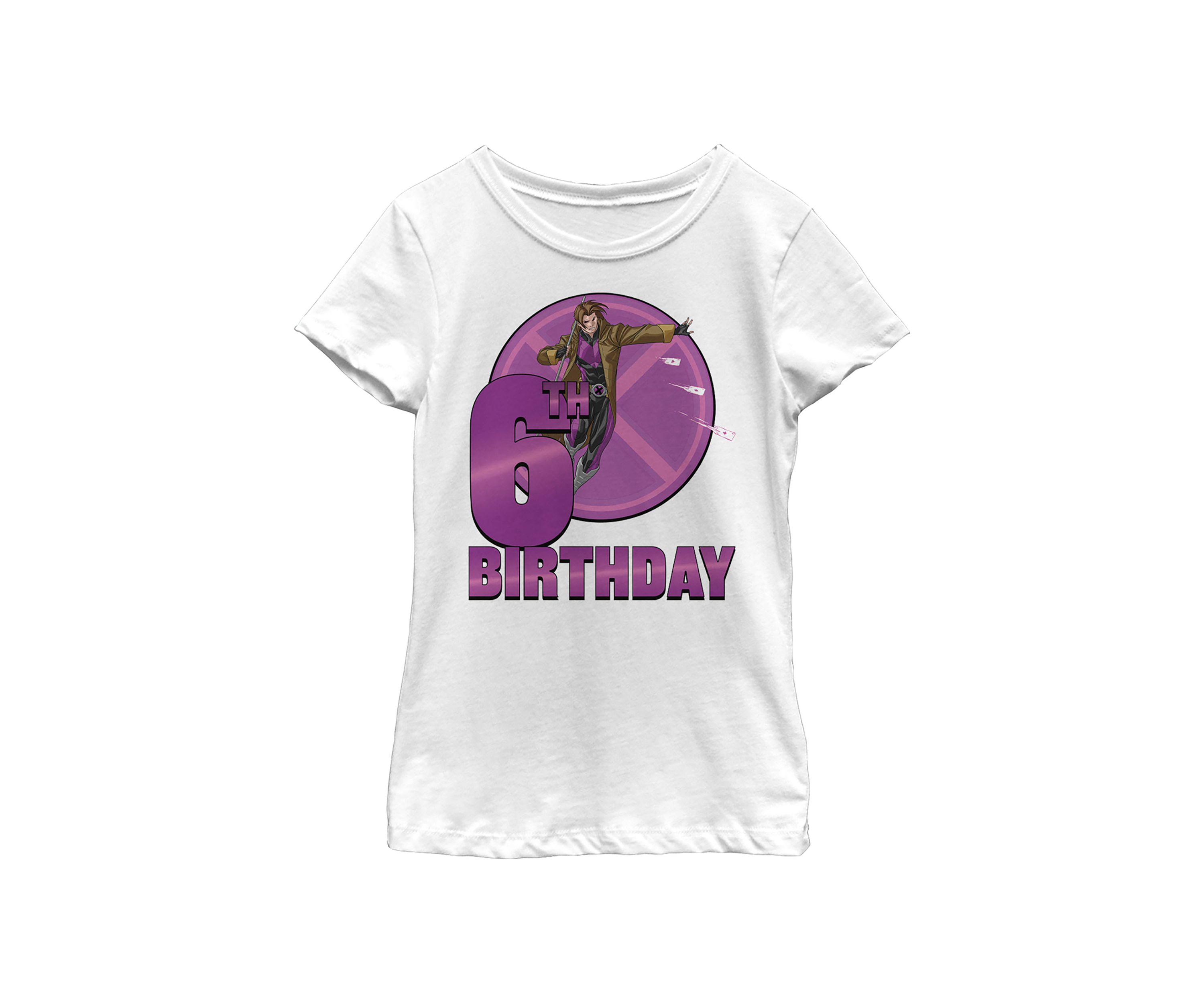 Girls 46x Marvel 6th Gambit Birthday Graphic Top