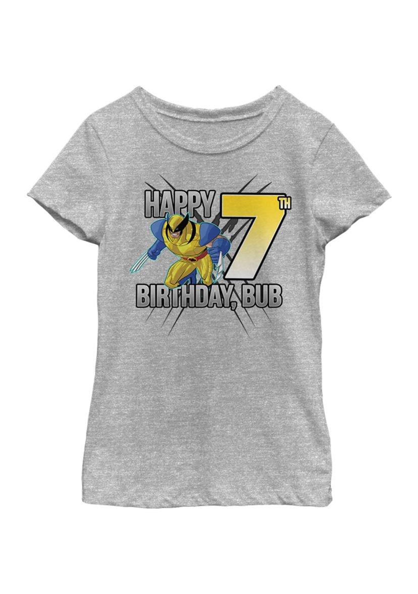 Girls 46x Marvel Wolverine 7th Bday Graphic Top