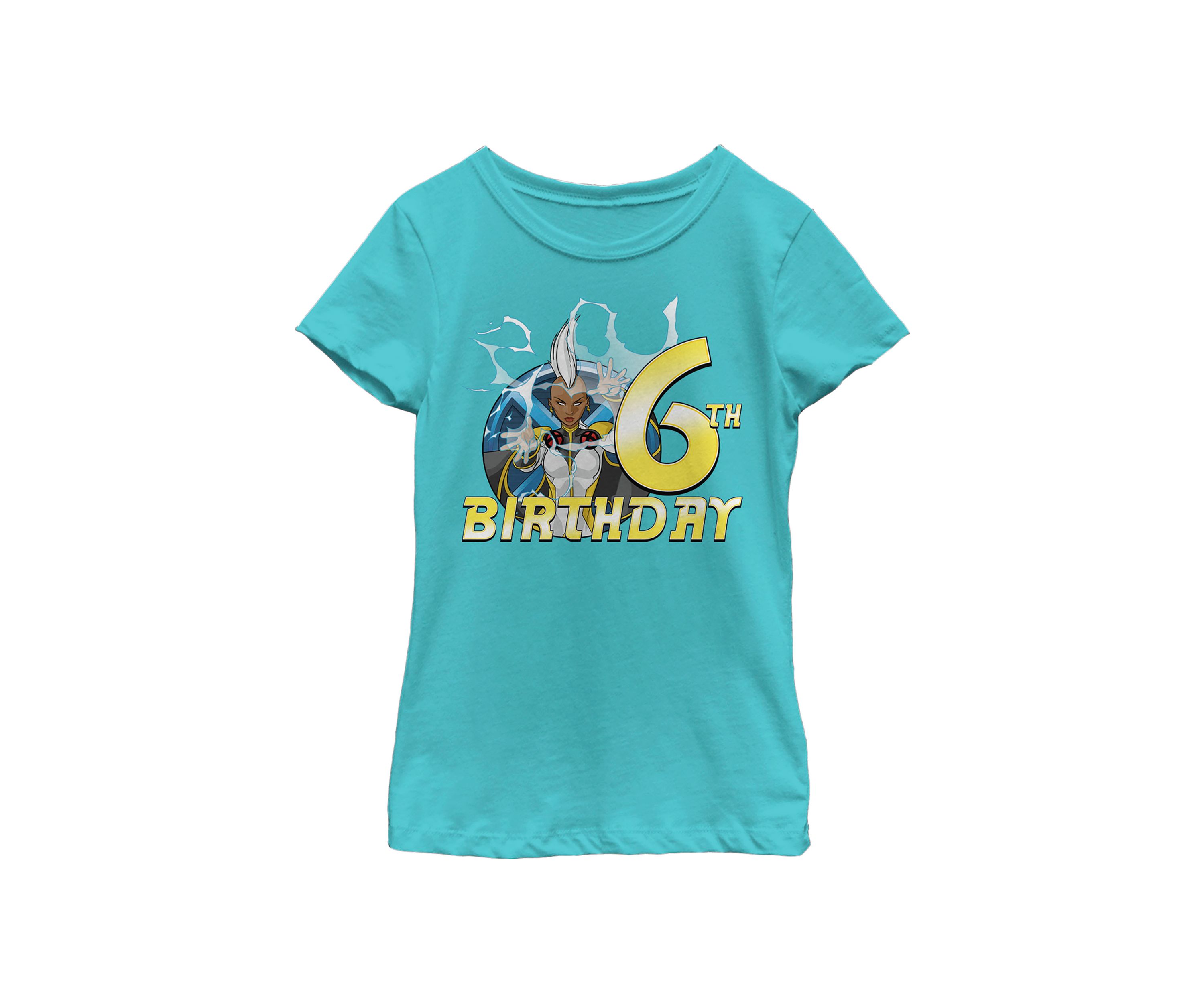 Girls 46x Marvel Storms 6th Birthday Graphic Top