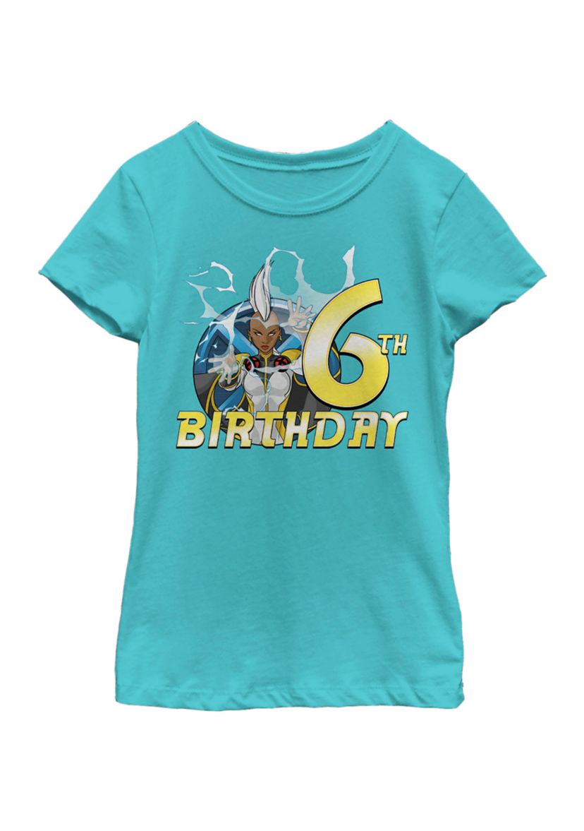 Girls 46x Marvel Storms 6th Birthday Graphic Top