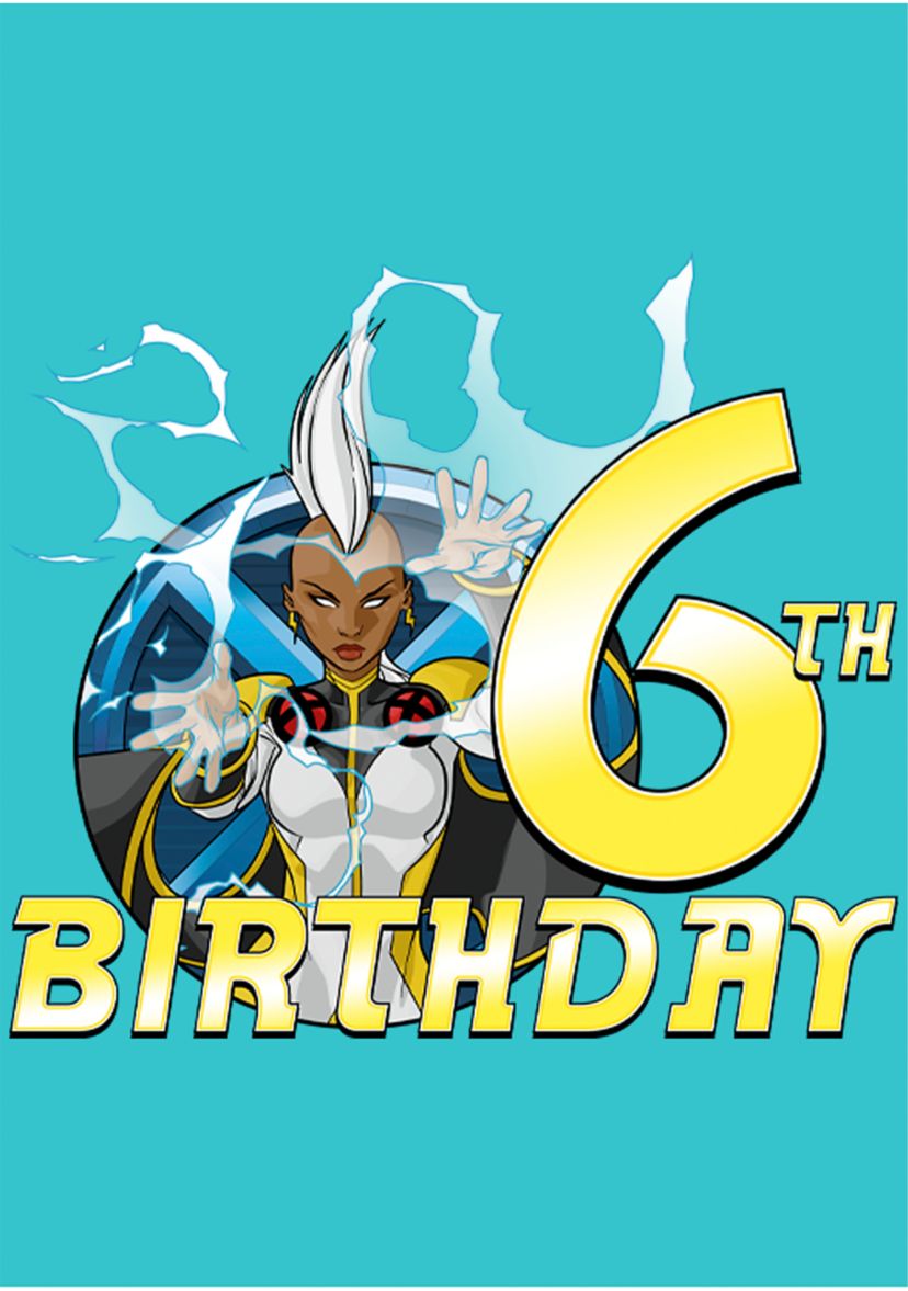 Girls 46x Marvel Storms 6th Birthday Graphic Top