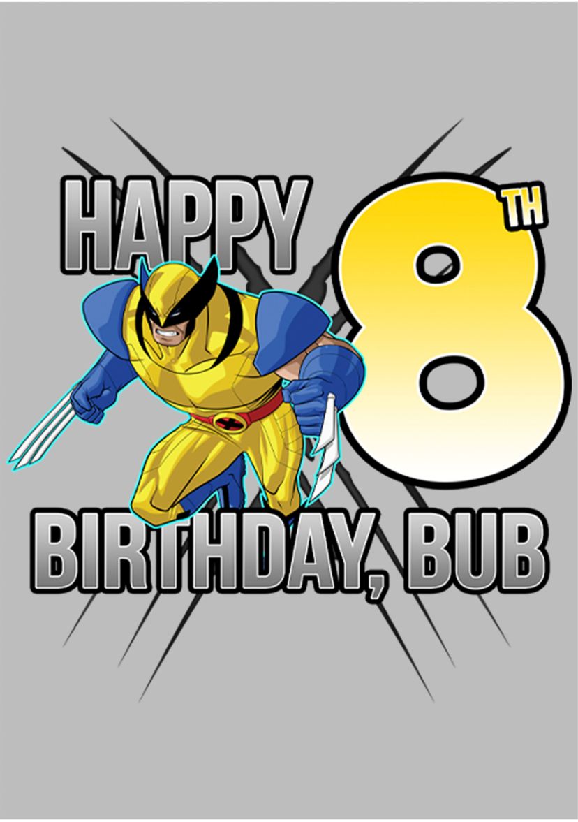 Girls 46x Marvel Wolverine 8th Bday Graphic Top