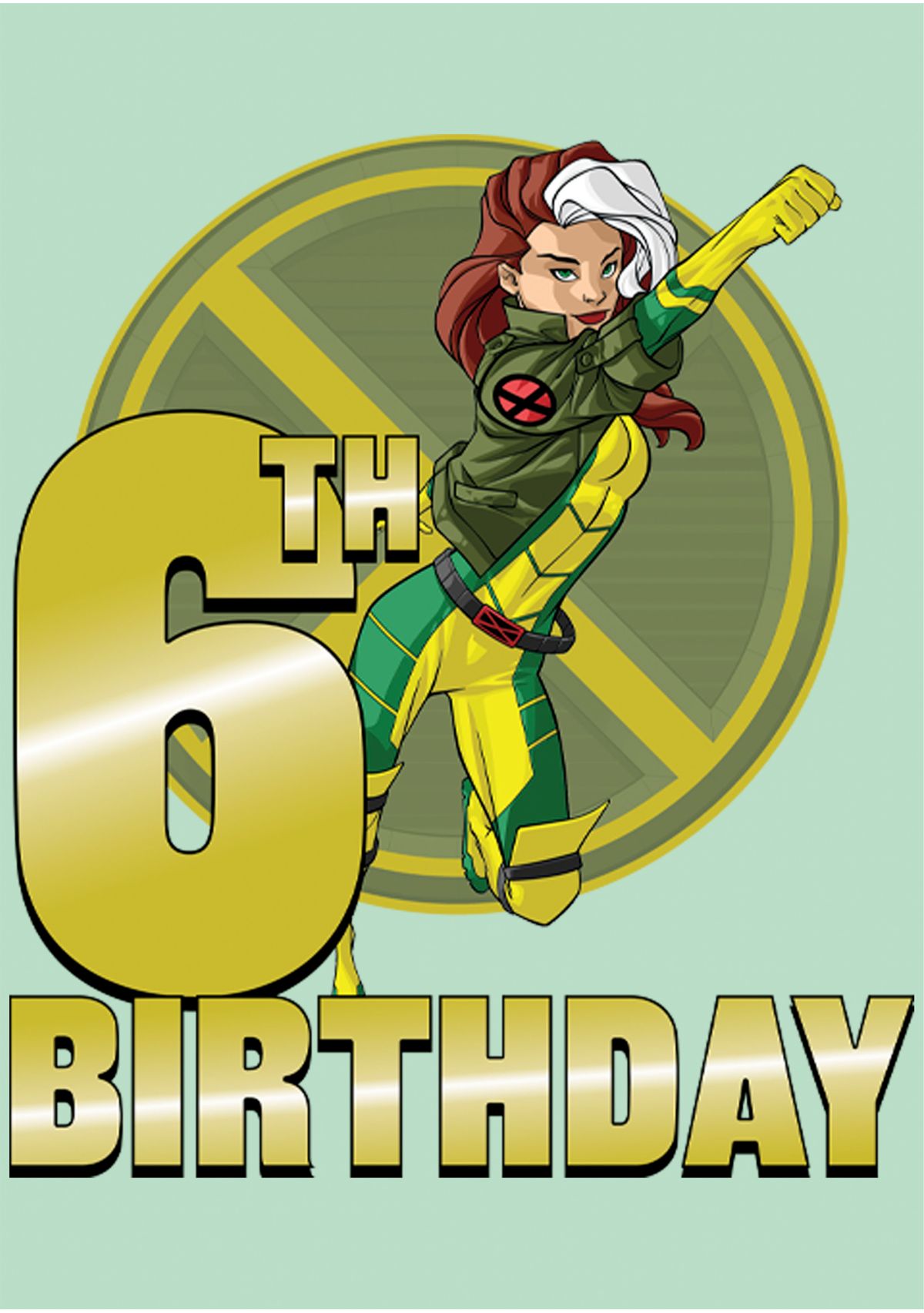 Girls 46x Marvel 6th Rogue Birthday Graphic Top