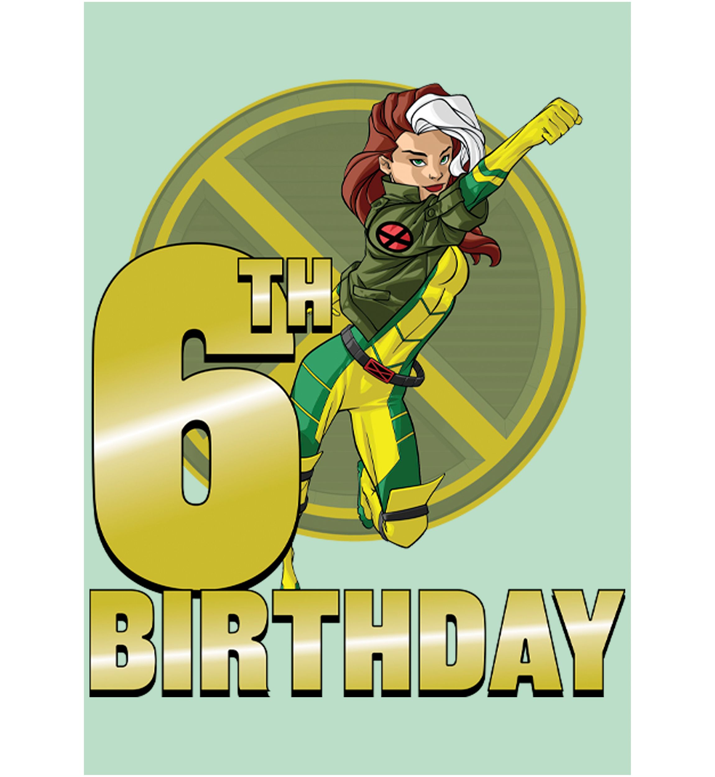 Girls 46x Marvel 6th Rogue Birthday Graphic Top