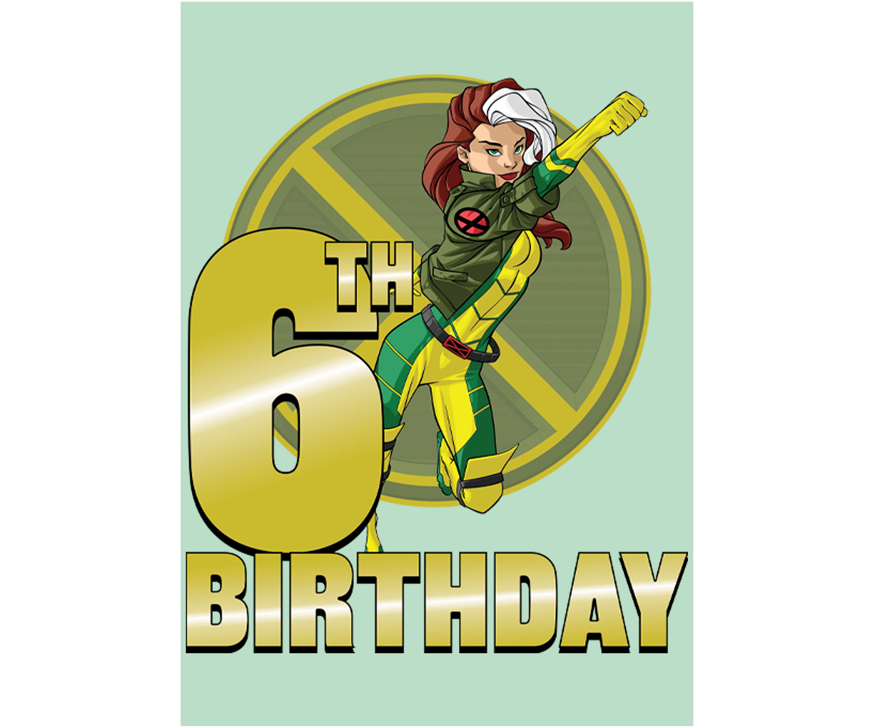 Girls 46x Marvel 6th Rogue Birthday Graphic Top