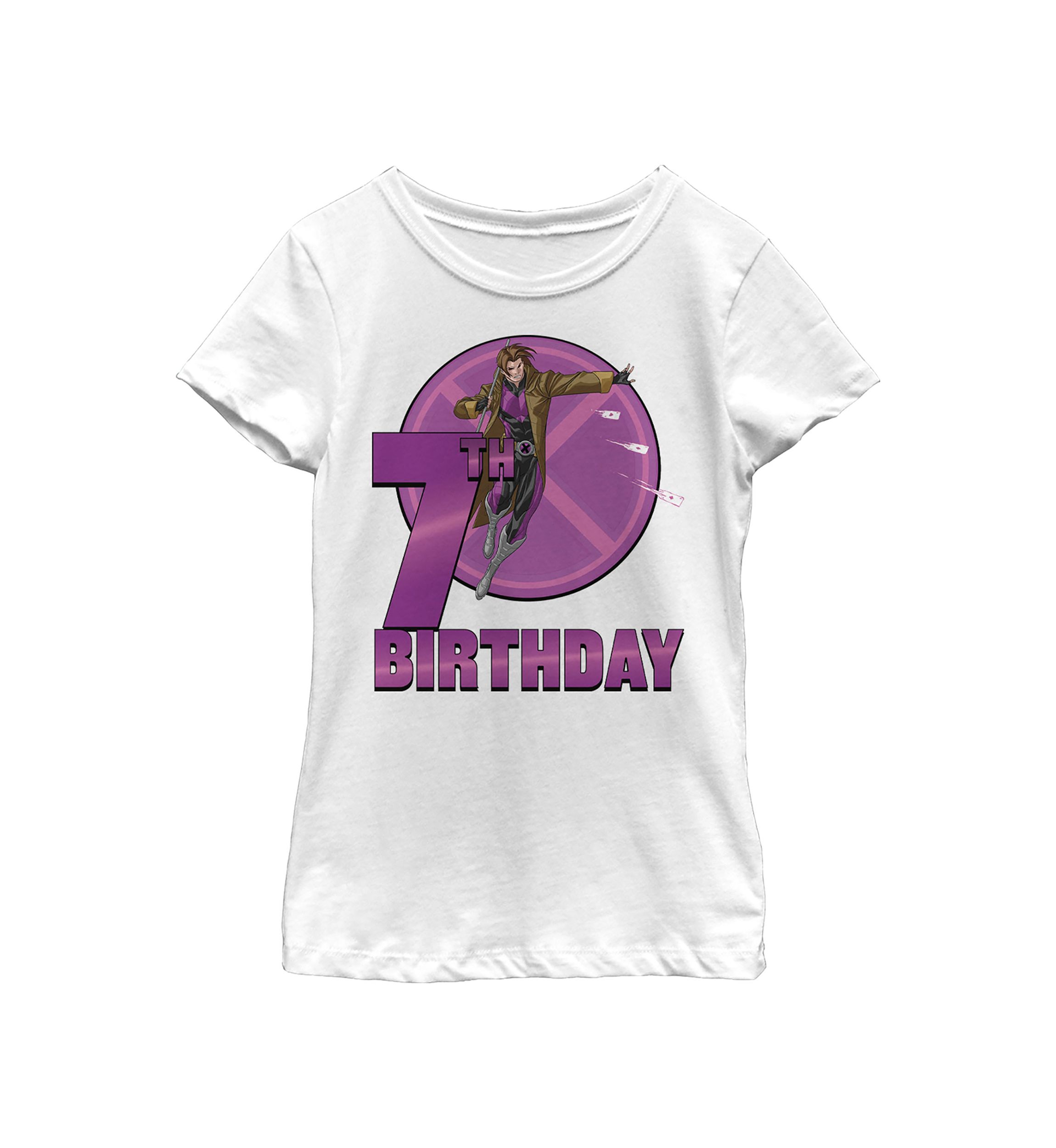 Girls 46x Marvel 7th Gambit Birthday Graphic Top