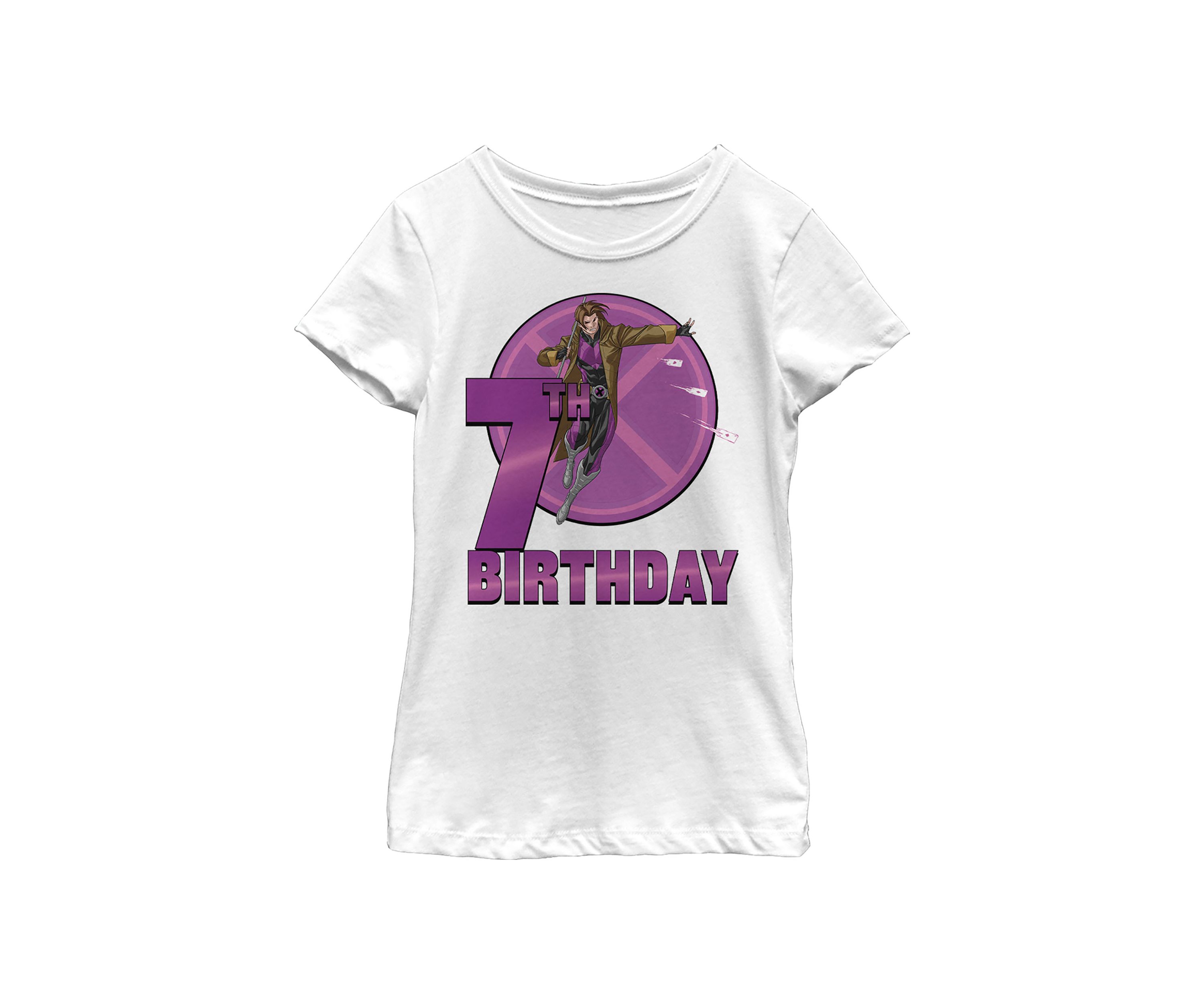 Girls 46x Marvel 7th Gambit Birthday Graphic Top