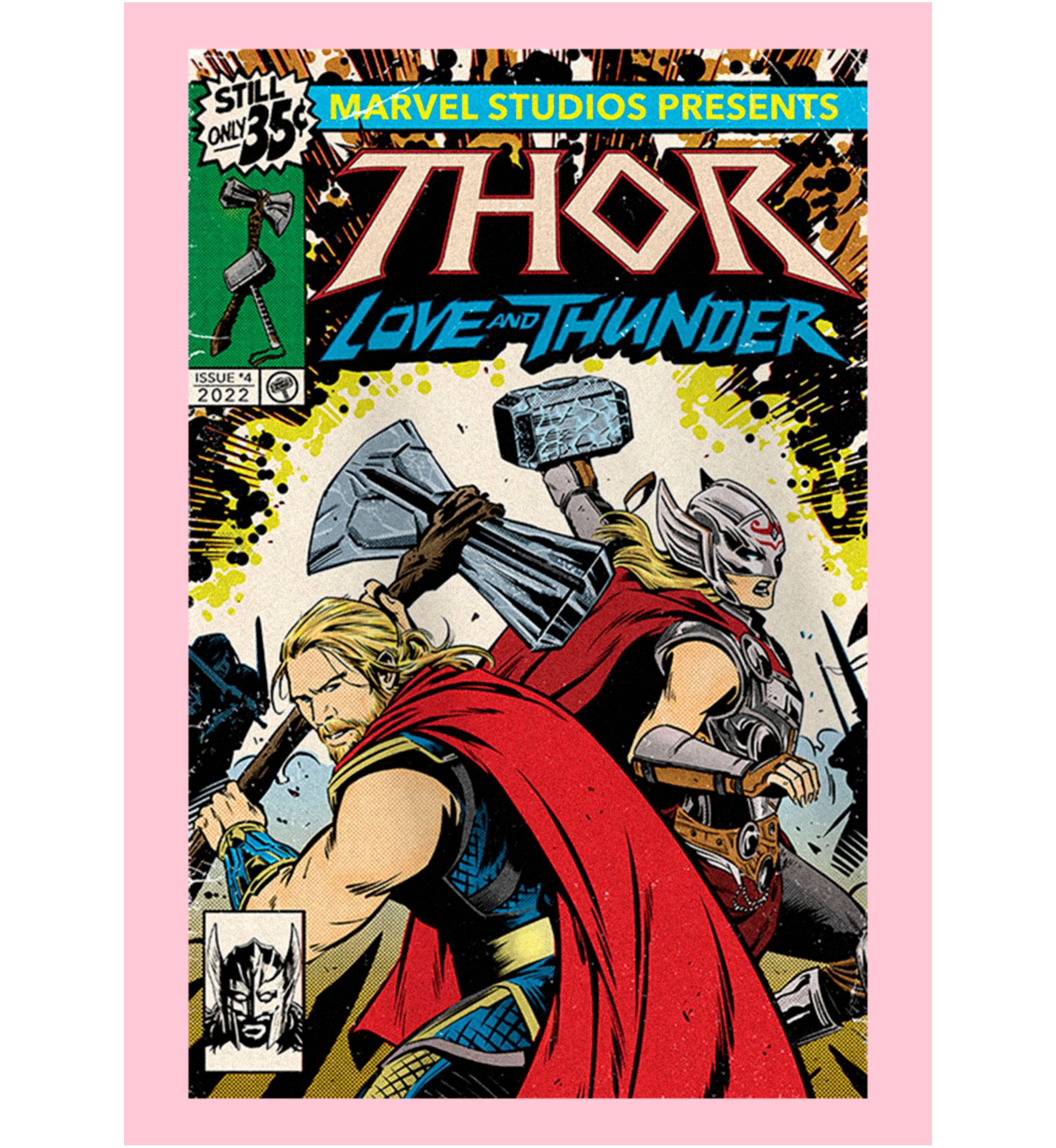 Two Thors Comic Cover Graphic T-Shirt